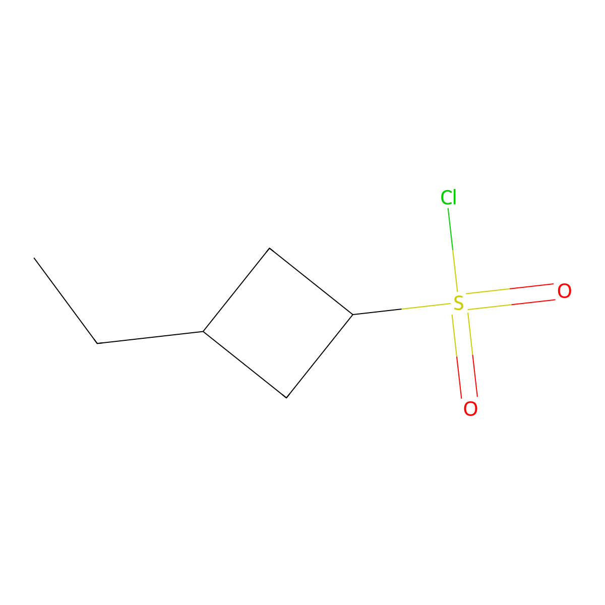 3-Ethylcyclobutane-1-sulfonyl chloride molecular structure, CAS 2408966-16-3