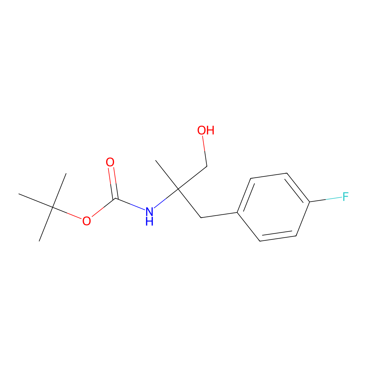 tert-butyl N-{2-[(4-fluorophenyl)methyl]-1-hydroxypropan-2-yl}carbamate molecular structure, CAS 2408966-26-5