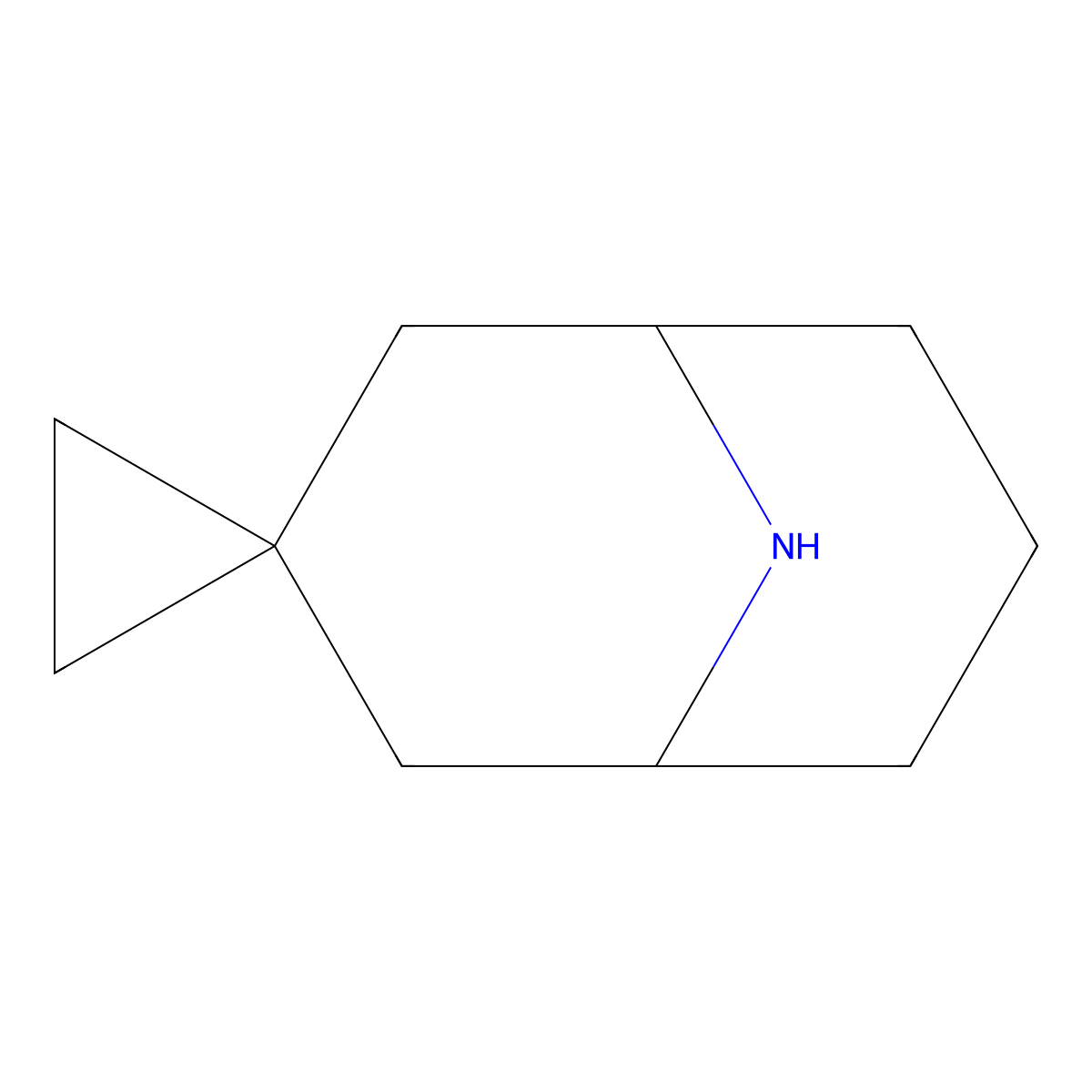 9-Azaspiro[bicyclo[3.3.1]nonane-3,1'-cyclopropane] molecular structure, CAS 2408966-27-6