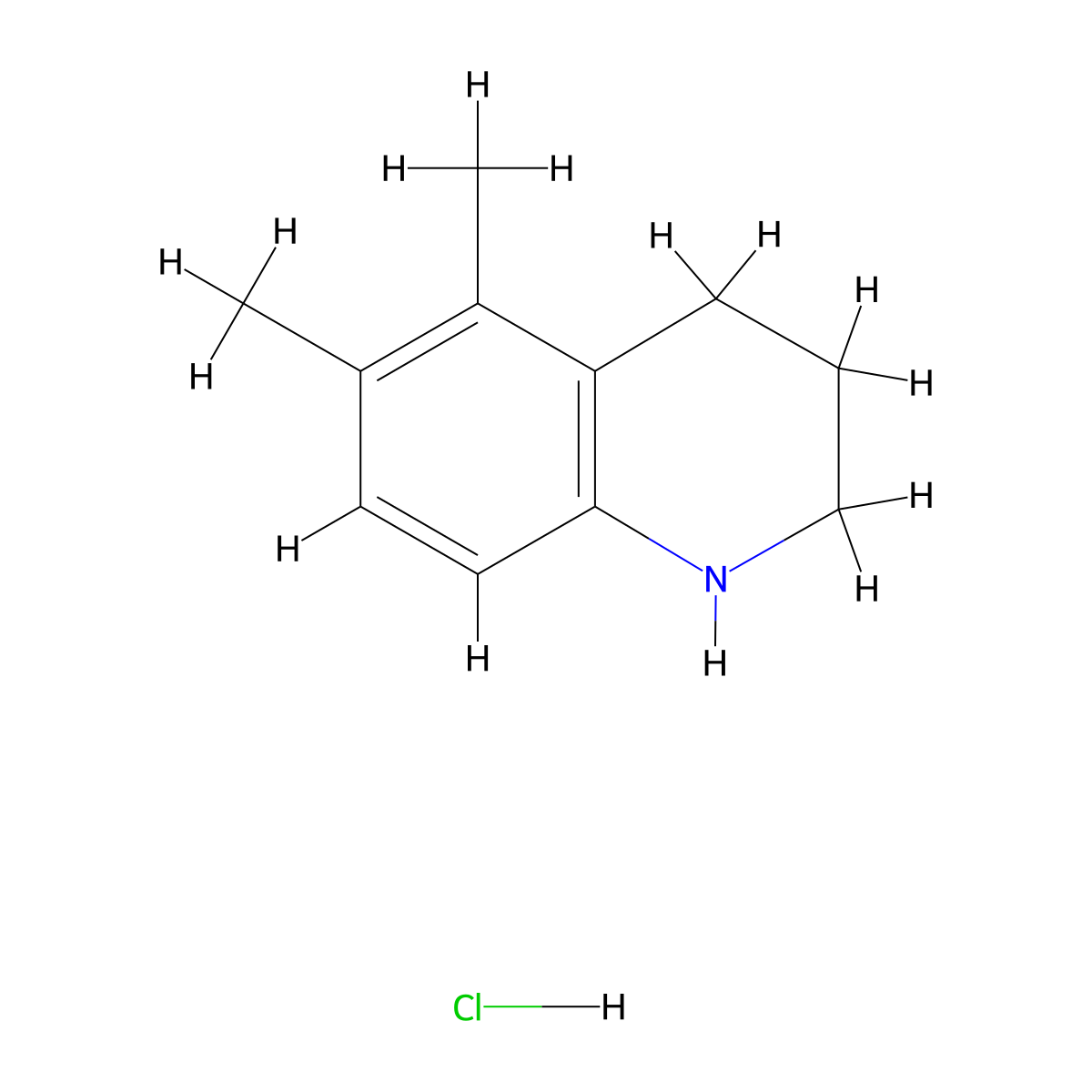 5,6-Dimethyl-1,2,3,4-tetrahydroquinolinehydrochloride molecular structure, CAS 2408966-40-3