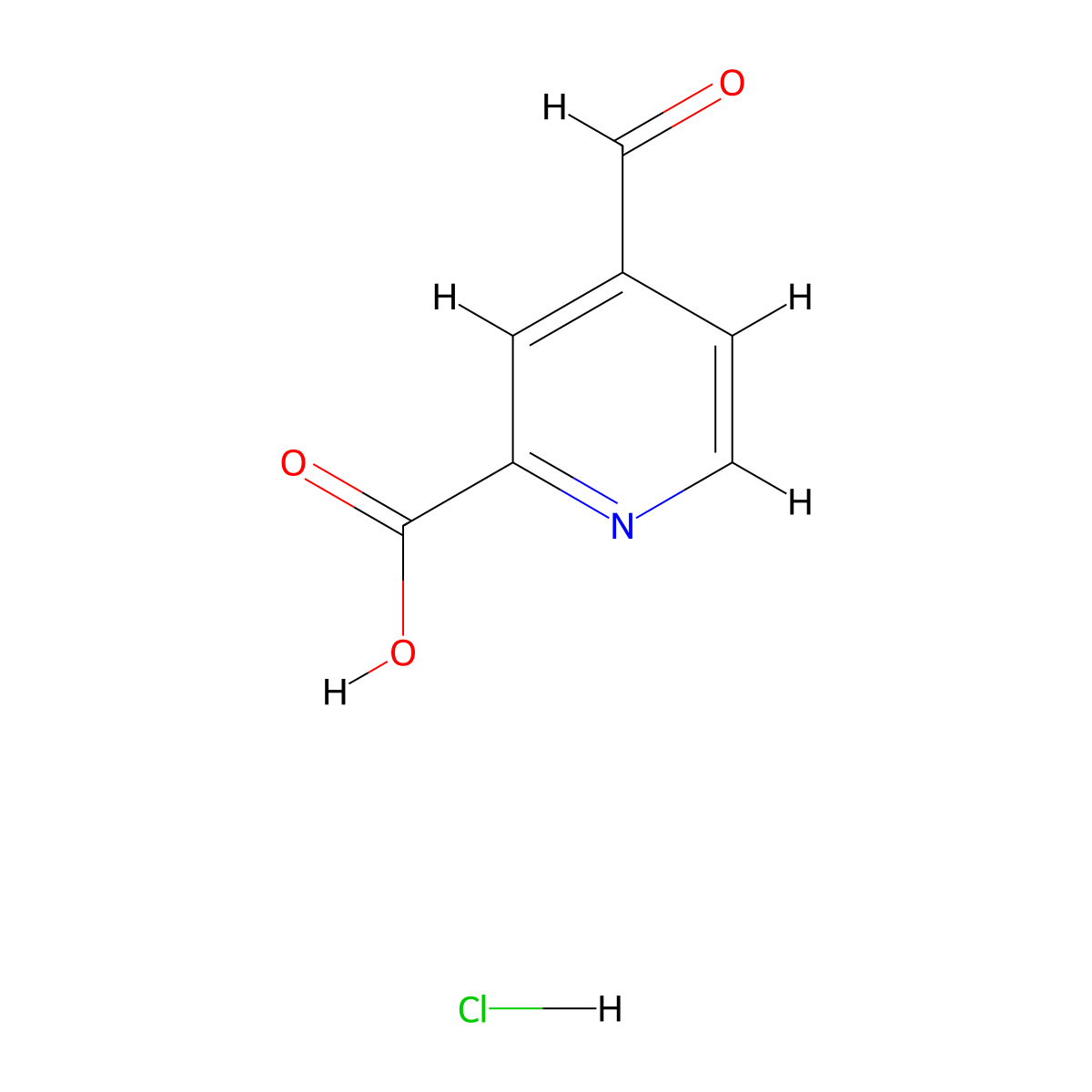 4-Formylpyridine-2-carboxylic acid hydrochloride molecular structure, CAS 2408966-52-7
