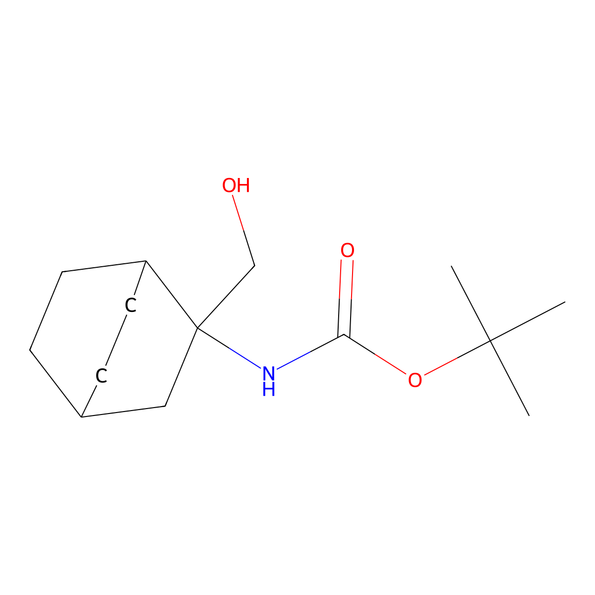 tert-butyl N-[2-(hydroxymethyl)bicyclo[2.2.2]octan-2-yl]carbamate molecular structure, CAS 2408968-35-2