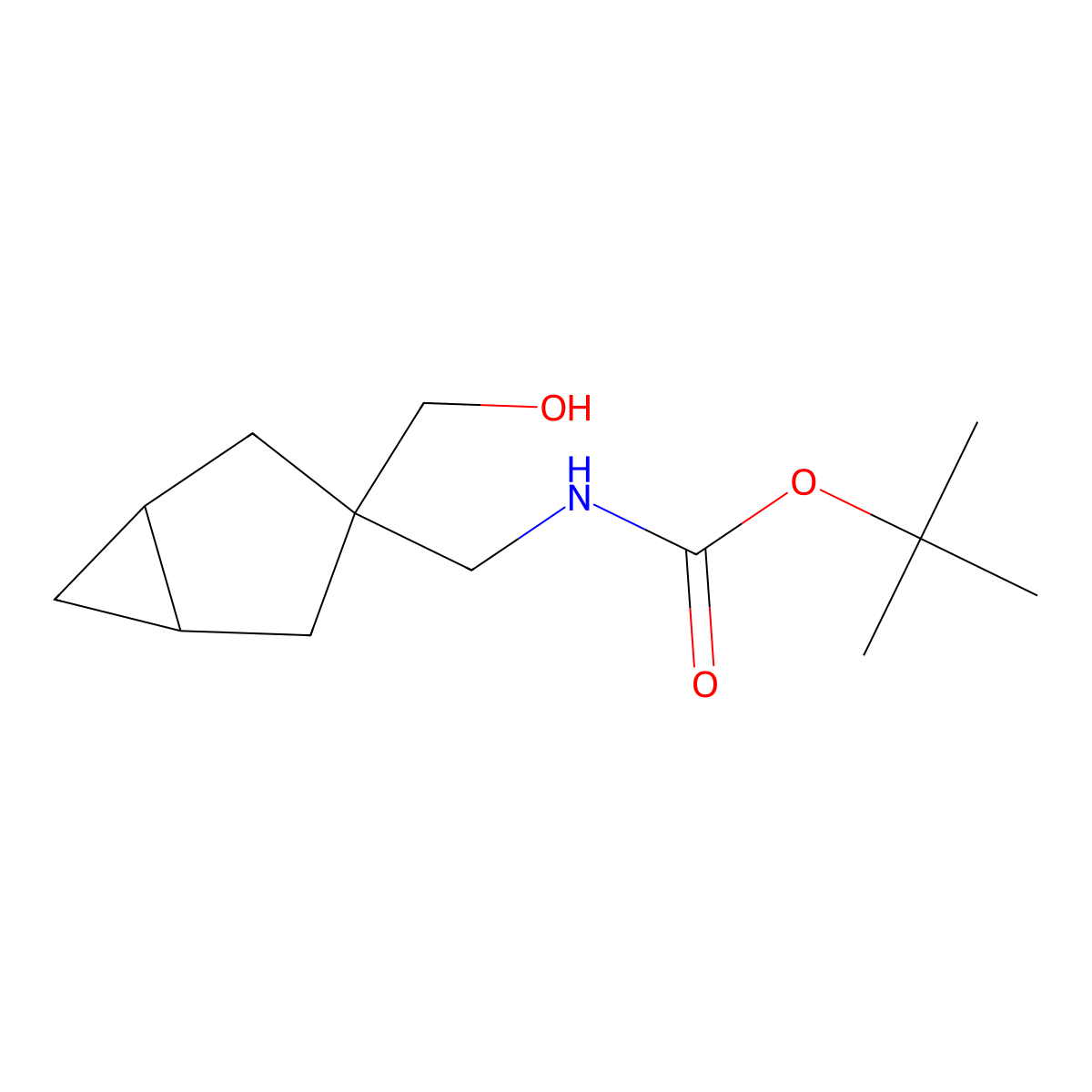 tert-butyl N-{[3-(hydroxymethyl)bicyclo[3.1.0]hexan-3-yl]methyl}carbamate molecular structure, CAS 2408968-37-4
