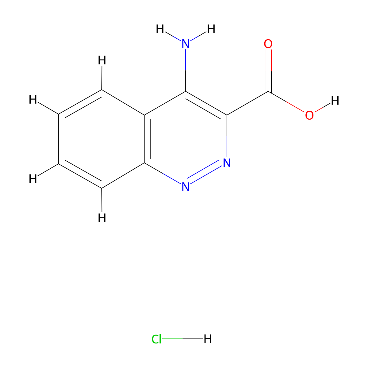 4-Aminocinnoline-3-carboxylic acid hydrochloride molecular structure, CAS 2408968-52-3