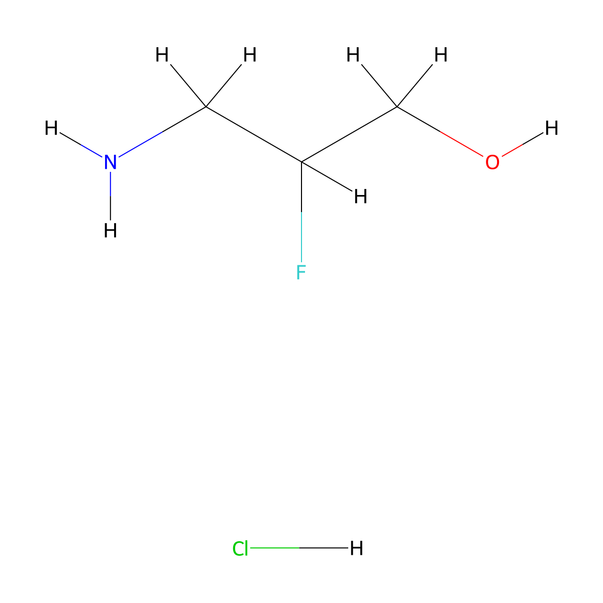 3-Amino-2-fluoropropan-1-ol hydrochloride molecular structure, CAS 2408968-59-0