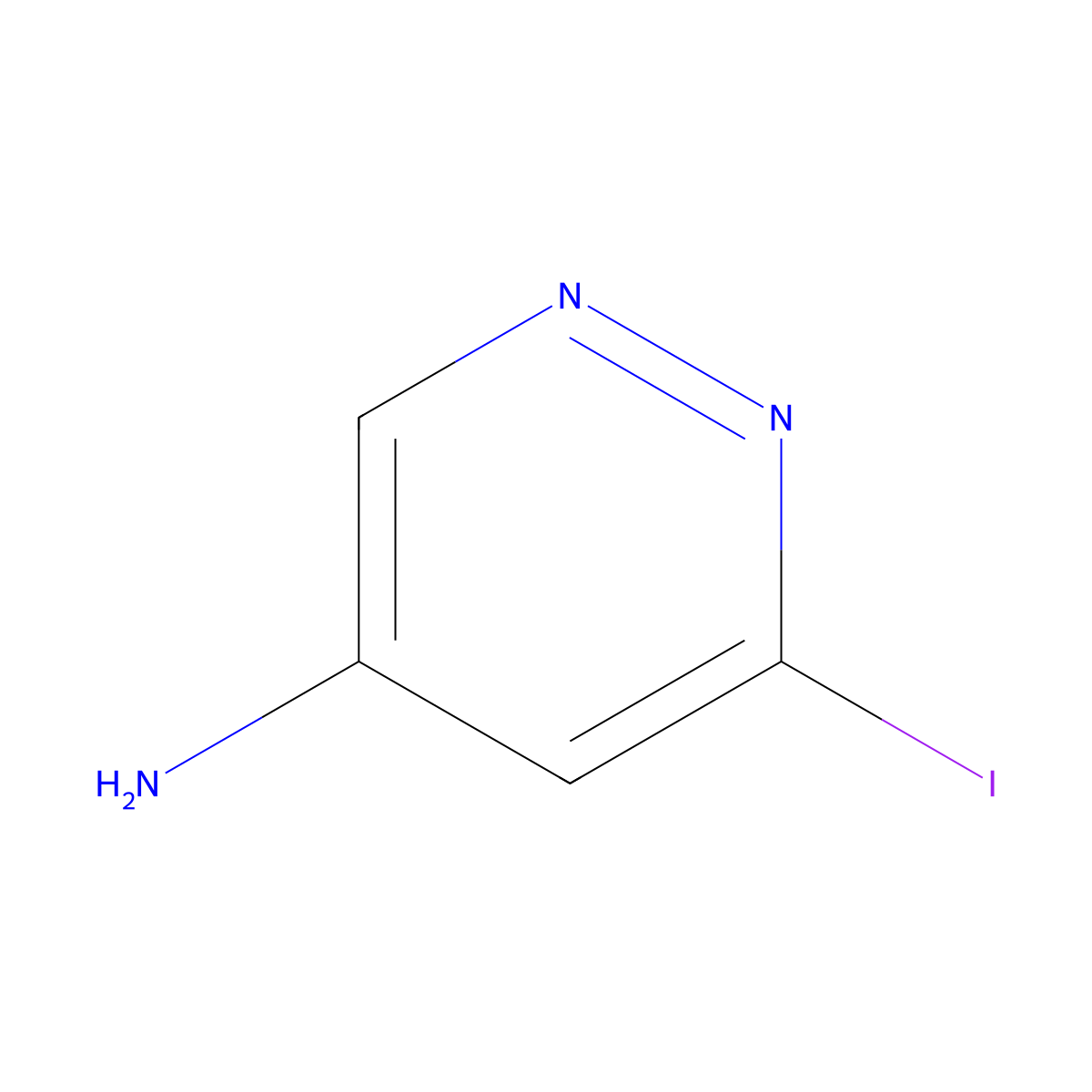 6-Iodopyridazin-4-amine molecular structure, CAS 2408968-66-9