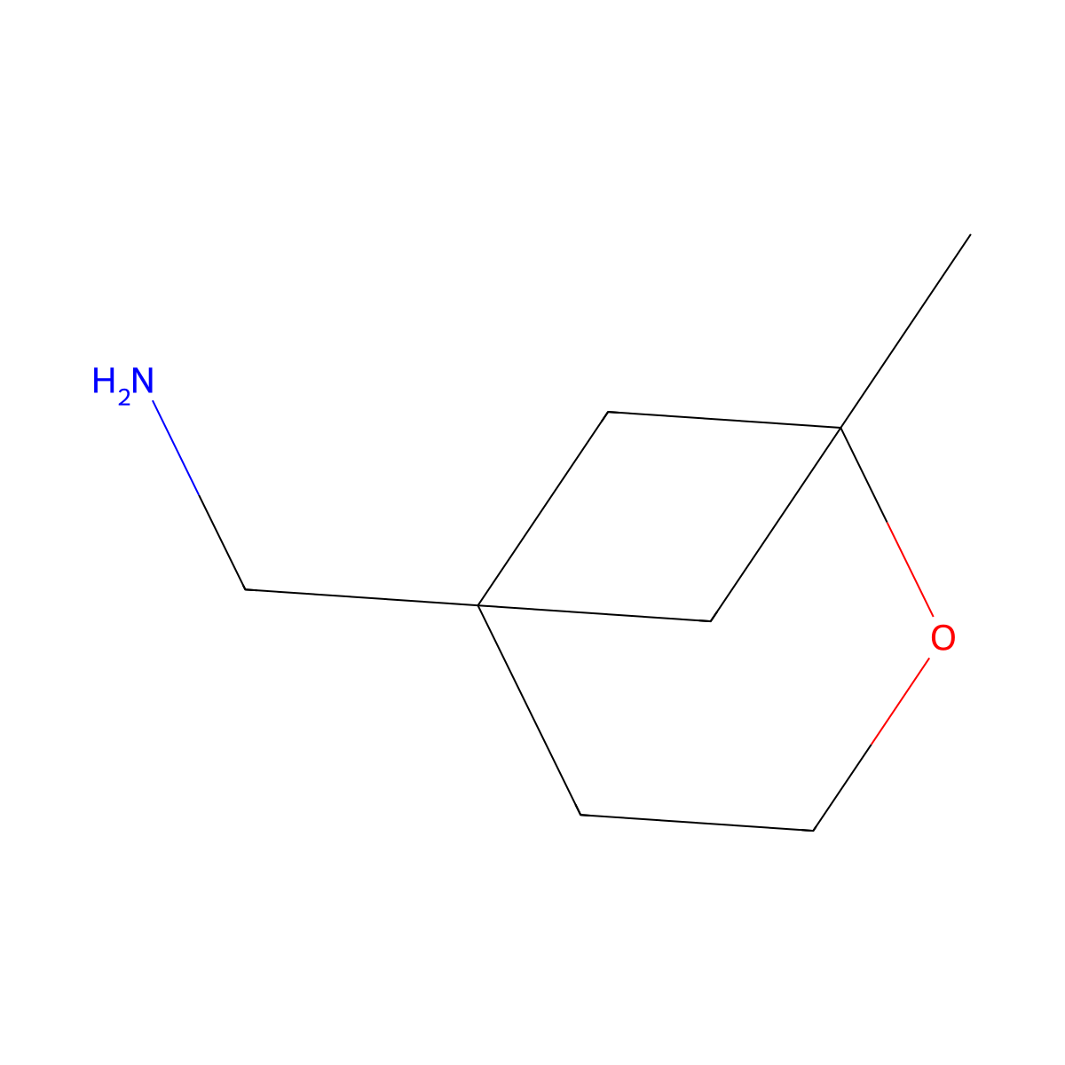 {1-Methyl-2-oxabicyclo[3.1.1]heptan-5-yl}methanamine molecular structure, CAS 2408968-83-0