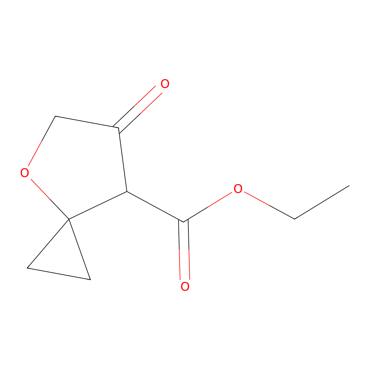 Ethyl 6-oxo-4-oxaspiro[2.4]heptane-7-carboxylate molecular structure, CAS 2408968-91-0