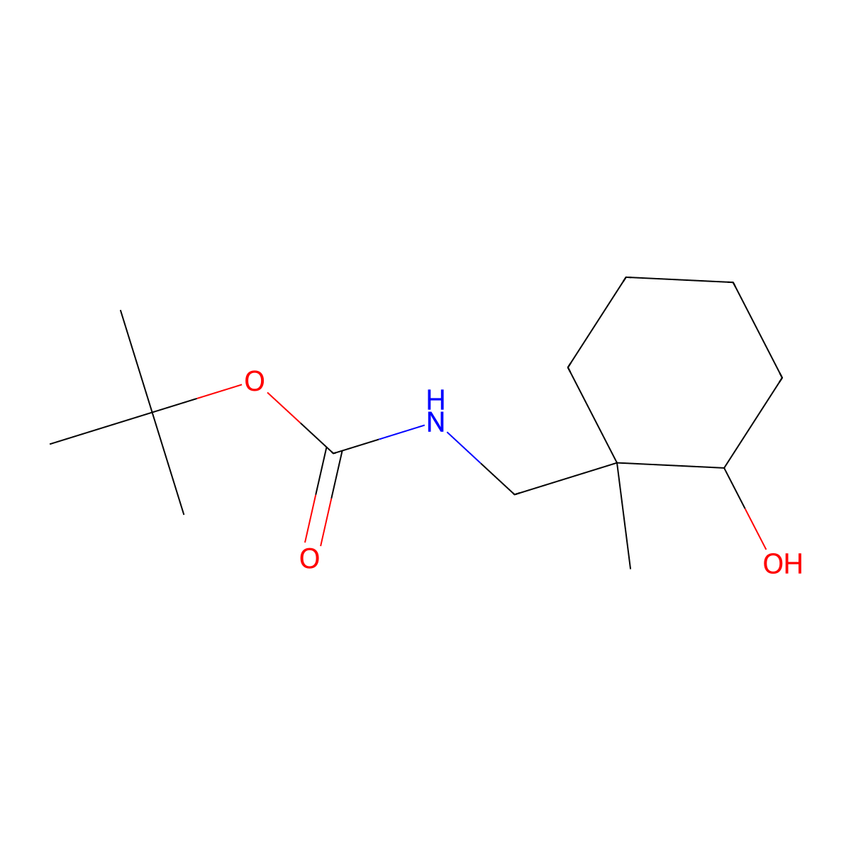 tert-butyl N-[(2-hydroxy-1-methylcyclohexyl)methyl]carbamate molecular structure, CAS 2408969-04-8