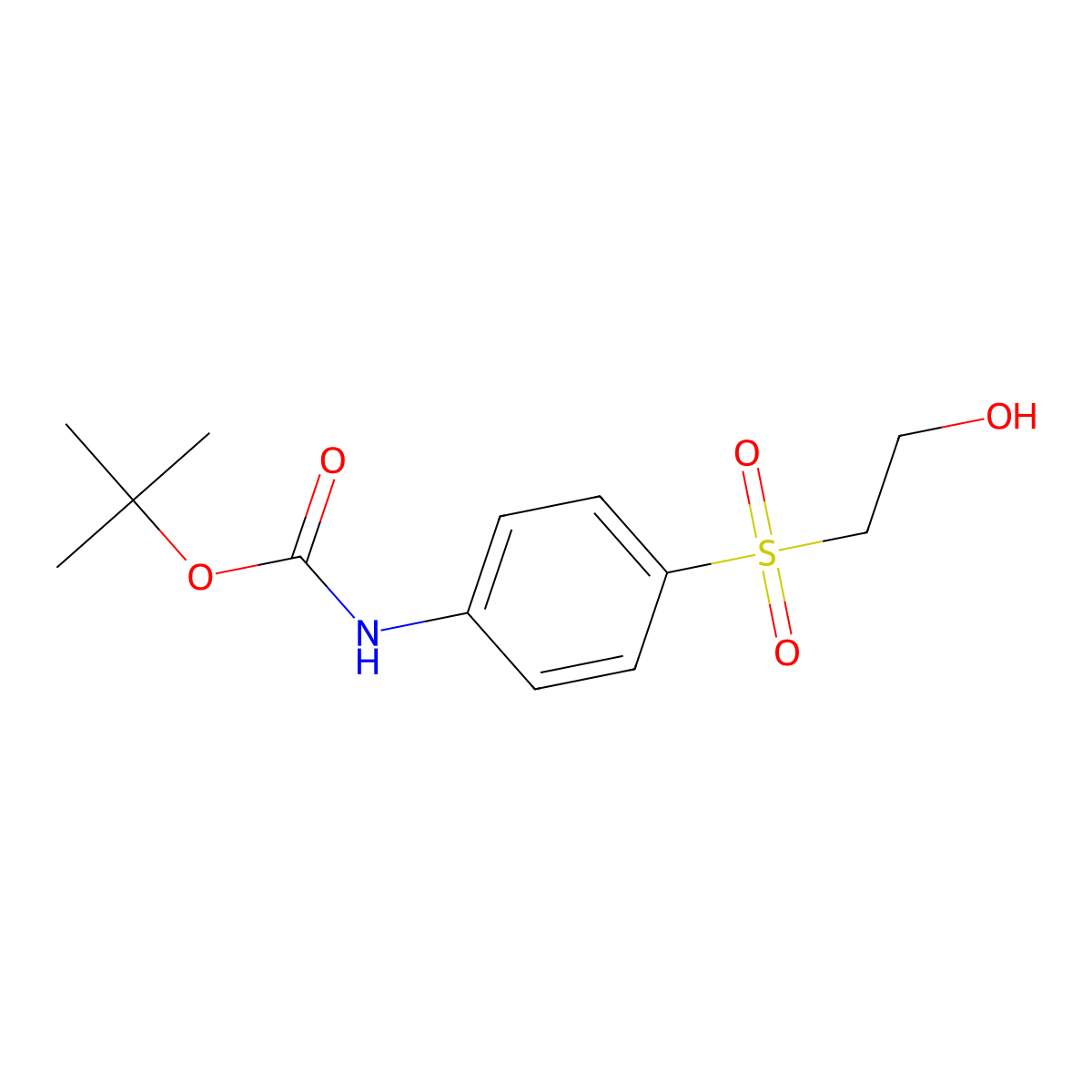 tert-butyl N-[4-(2-hydroxyethanesulfonyl)phenyl]carbamate molecular structure, CAS 2408969-13-9