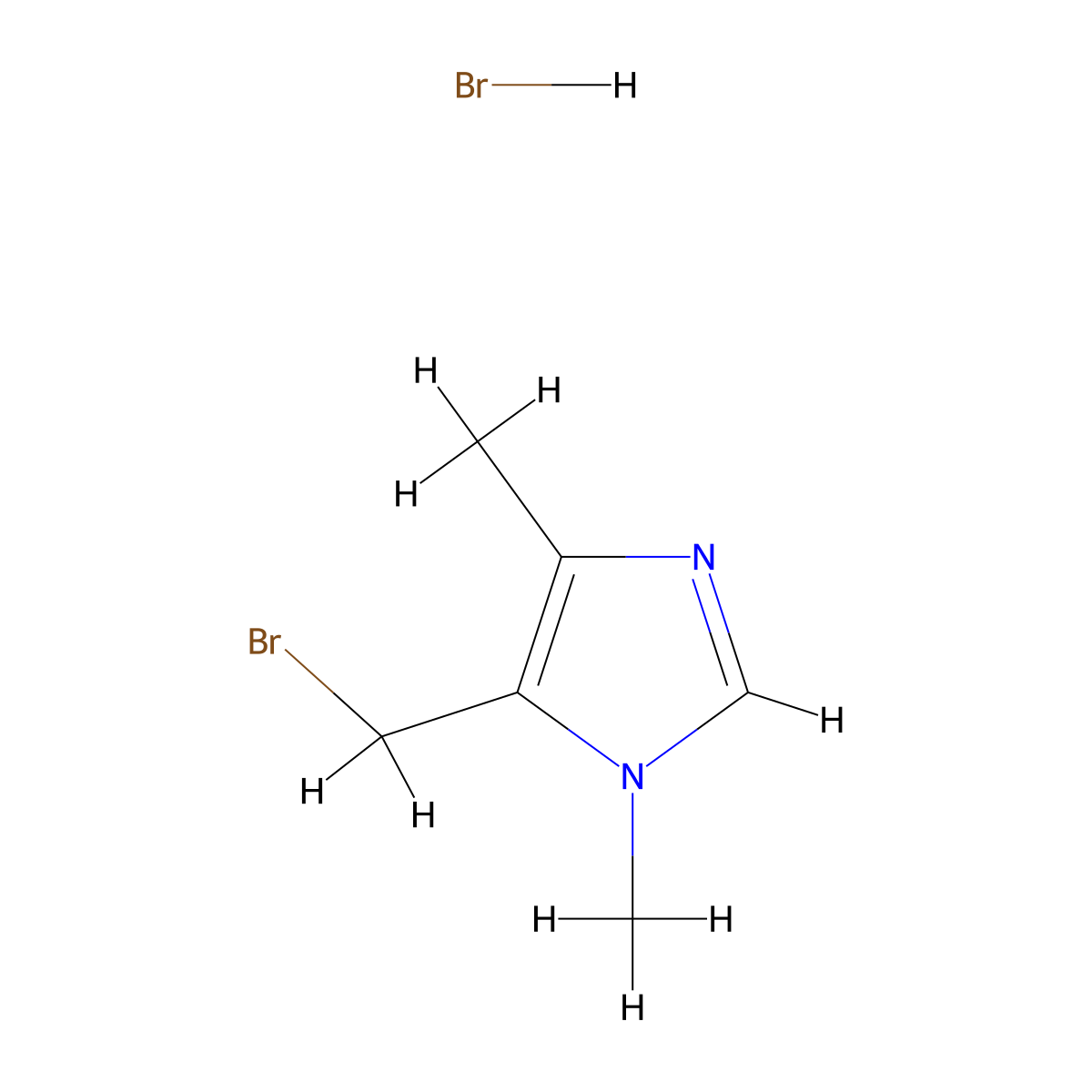 5-(bromomethyl)-1,4-dimethyl-1H-imidazole hydrobromide molecular structure, CAS 2408969-35-5