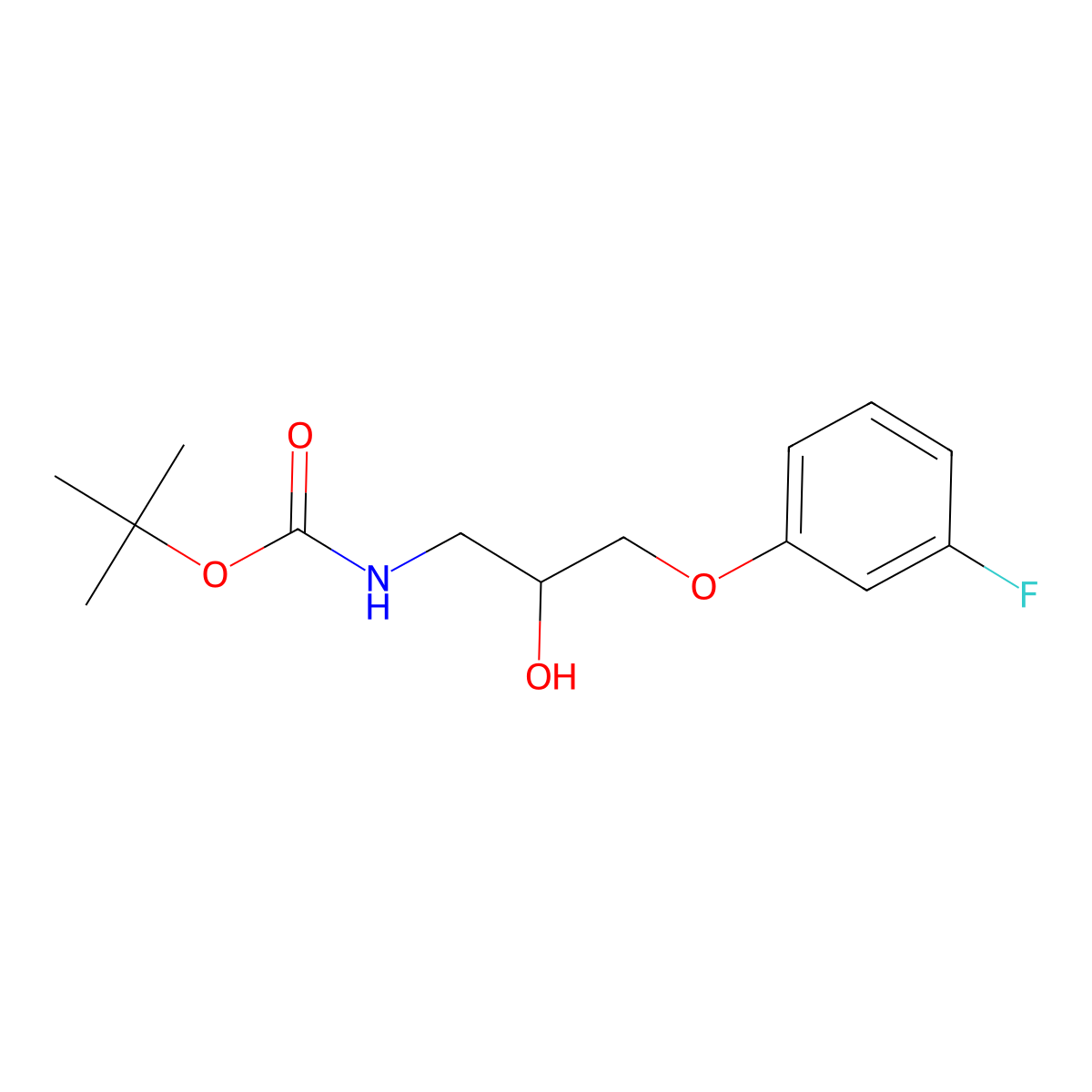 tert-butyl N-[3-(3-fluorophenoxy)-2-hydroxypropyl]carbamate molecular structure, CAS 2408969-38-8