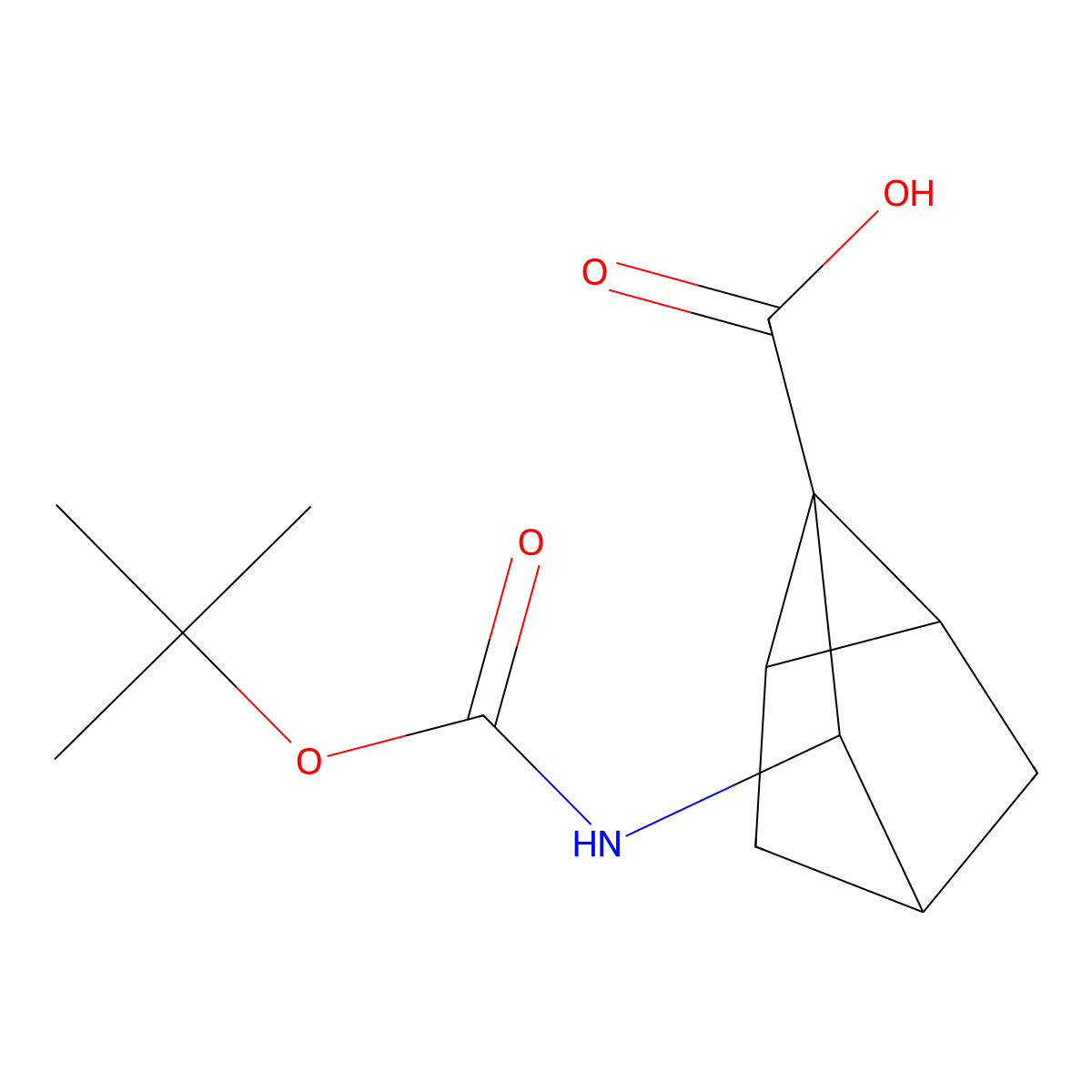 7-{[(Tert-butoxy)carbonyl]amino}tricyclo[2.2.1.0,2,6]heptane-1-carboxylicacid molecular structure, CAS 2408969-40-2