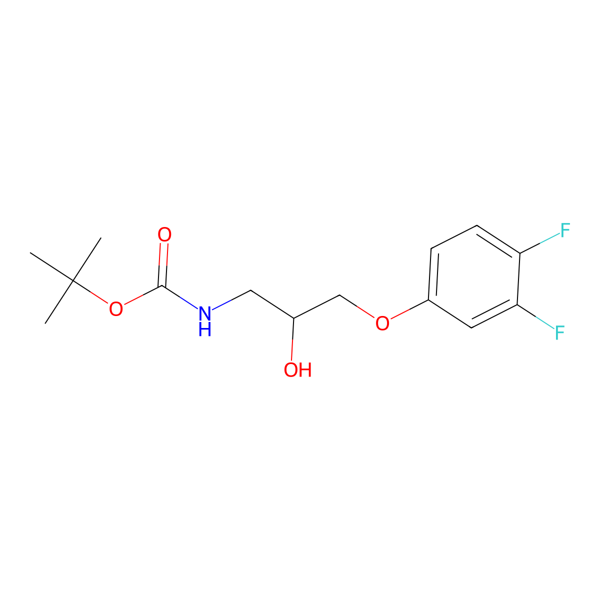 tert-butyl N-[3-(3,4-difluorophenoxy)-2-hydroxypropyl]carbamate molecular structure, CAS 2408969-51-5