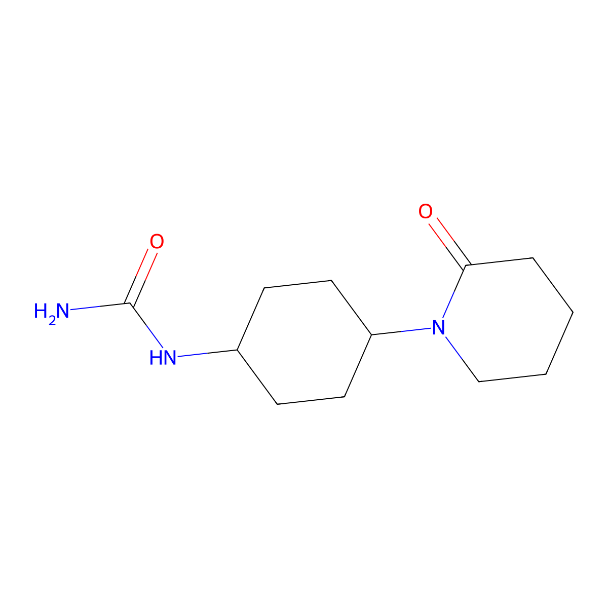 [4-(2-Oxopiperidin-1-yl)cyclohexyl]urea molecular structure, CAS 2408969-52-6