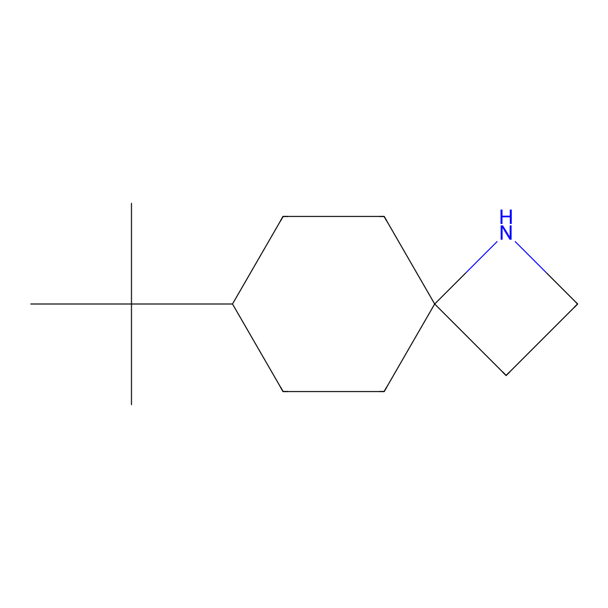 Rac-(4s,7s)-7-tert-butyl-1-azaspiro[3.5]nonane molecular structure, CAS 2408969-83-3