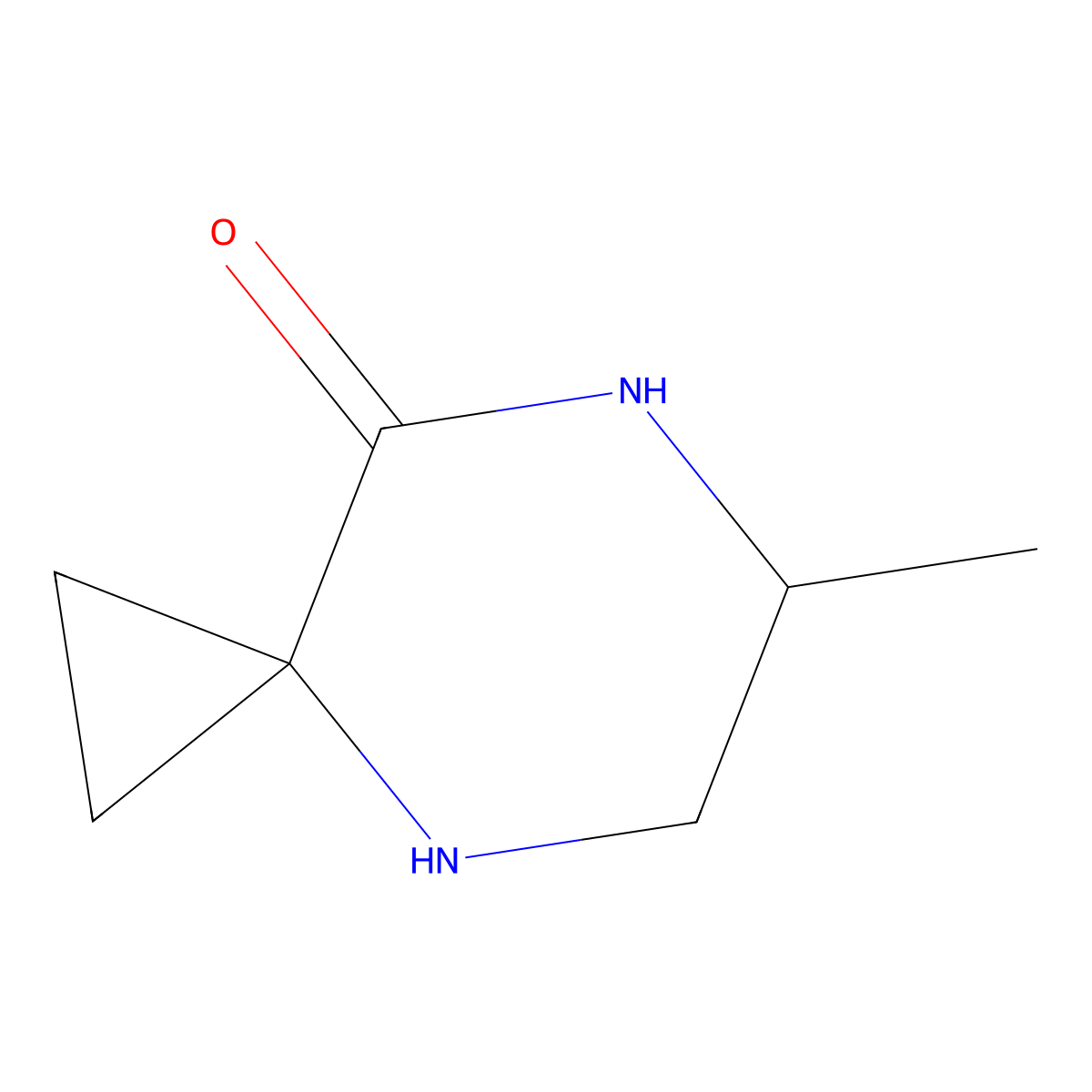 6-Methyl-4,7-diazaspiro[2.5]octan-8-one molecular structure, CAS 2408969-94-6