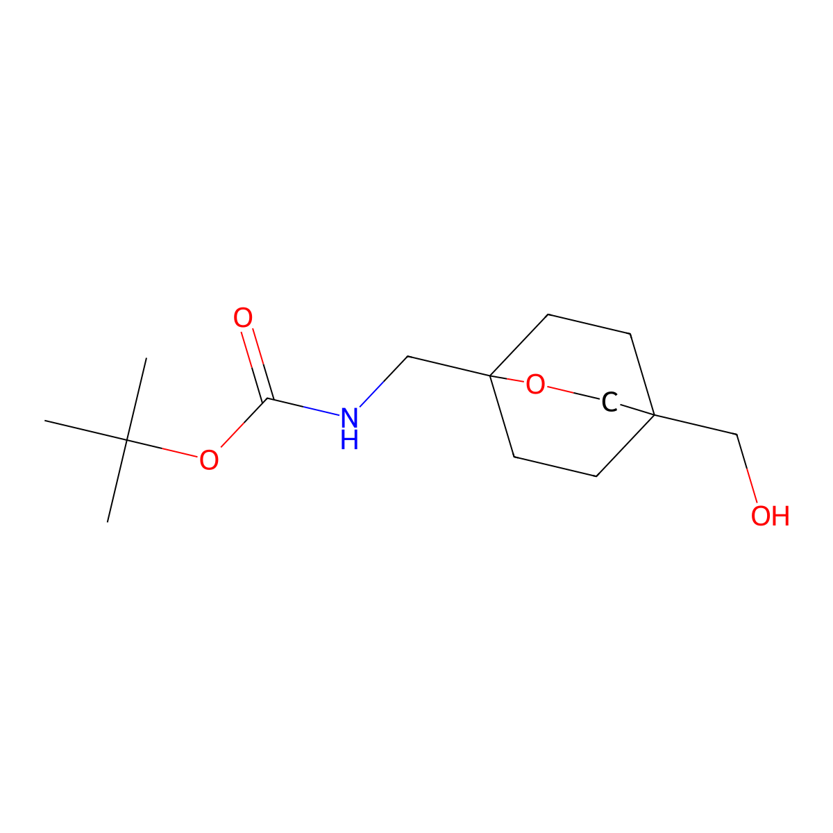 tert-butyl N-{[4-(hydroxymethyl)-2-oxabicyclo[2.2.2]octan-1-yl]methyl}carbamate molecular structure, CAS 2408970-07-8