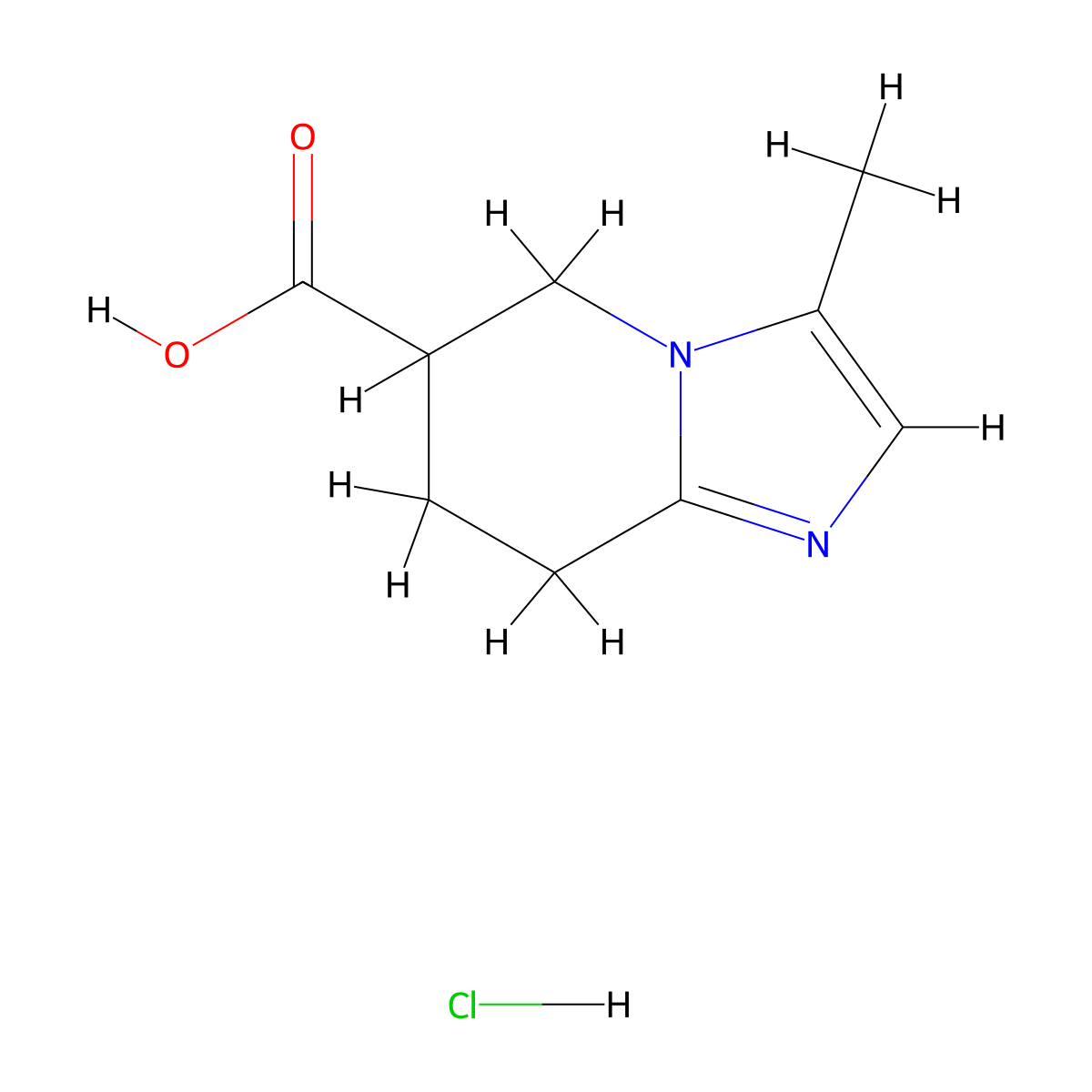 3-methyl-5H,6H,7H,8H-imidazo[1,2-a]pyridine-6-carboxylic acid hydrochloride molecular structure, CAS 2408970-11-4