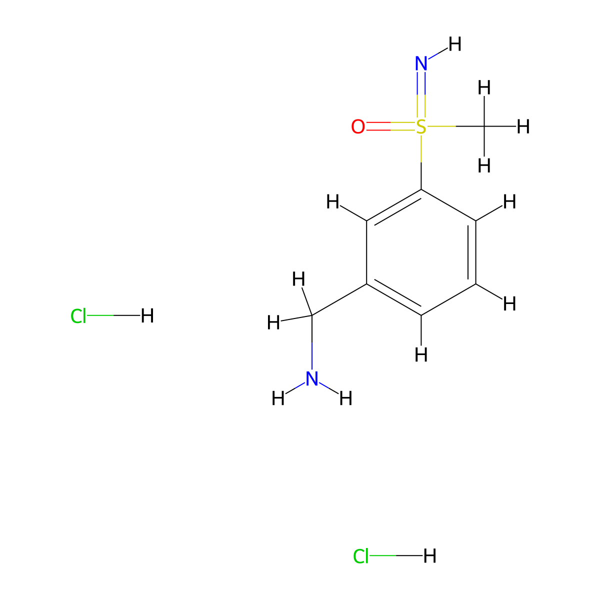 [3-(Aminomethyl)phenyl](imino)methyl-lambda6-sulfanone dihydrochloride molecular structure, CAS 2408970-14-7