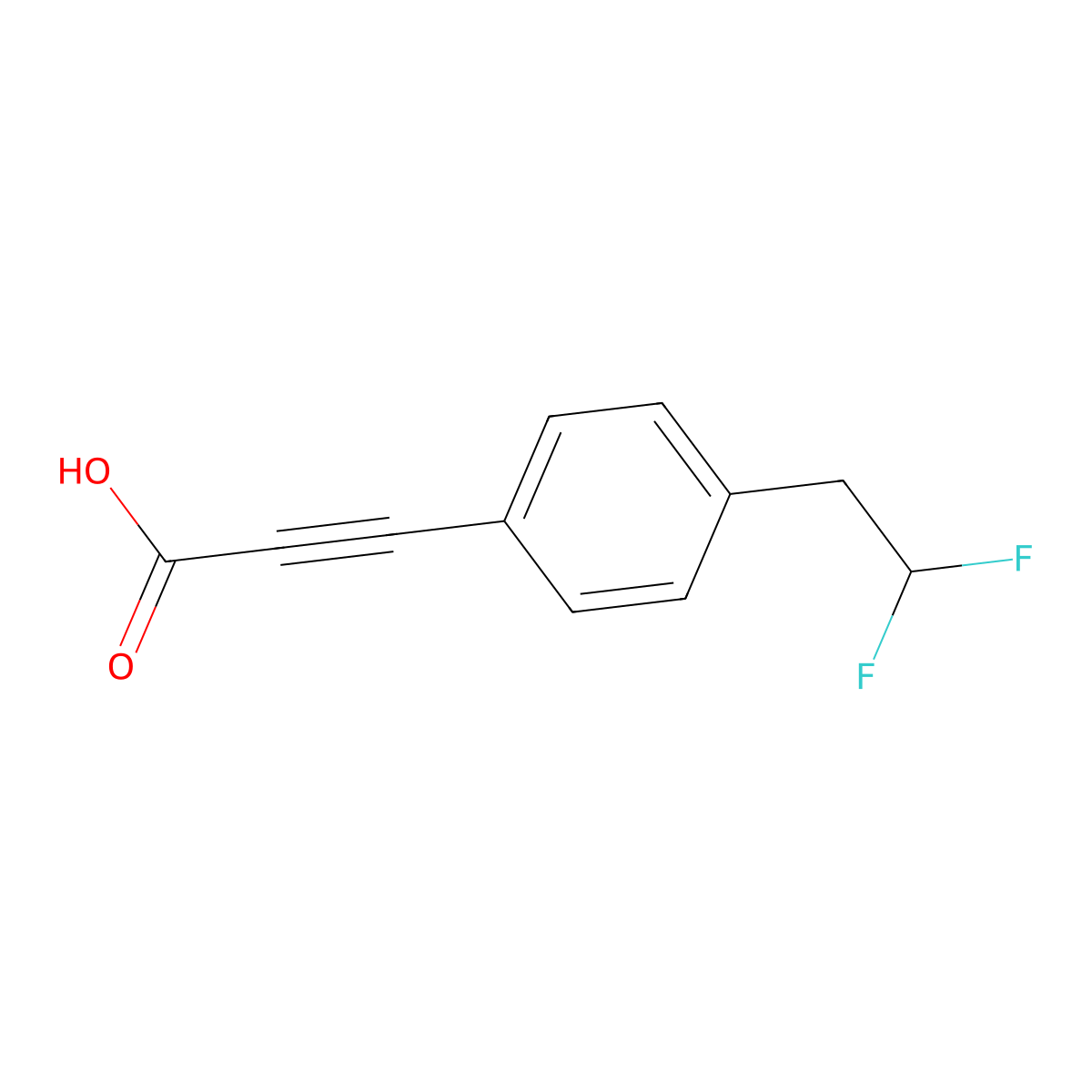 3-[4-(2,2-Difluoroethyl)phenyl]prop-2-ynoicacid molecular structure, CAS 2408970-20-5