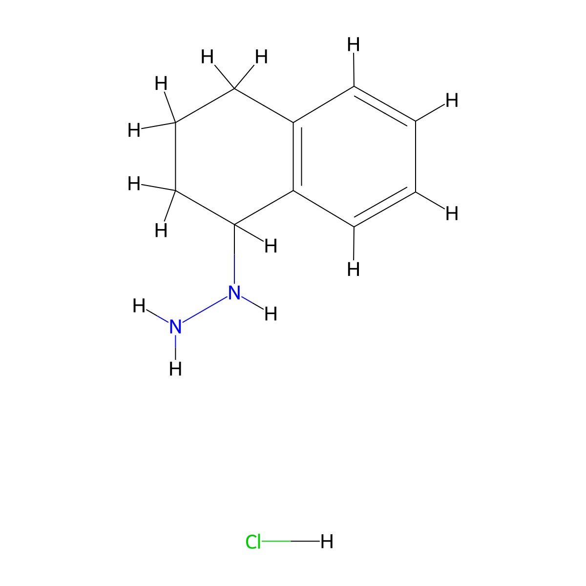 (1,2,3,4-Tetrahydronaphthalen-1-yl)hydrazine hydrochloride molecular structure, CAS 2408970-26-1