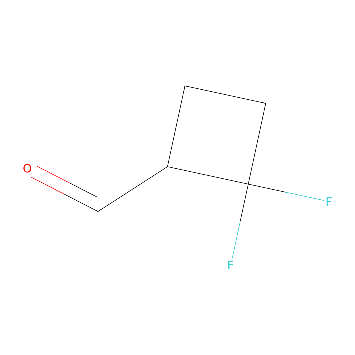 2,2-Difluorocyclobutane-1-carbaldehyde molecular structure, CAS 2408970-36-3