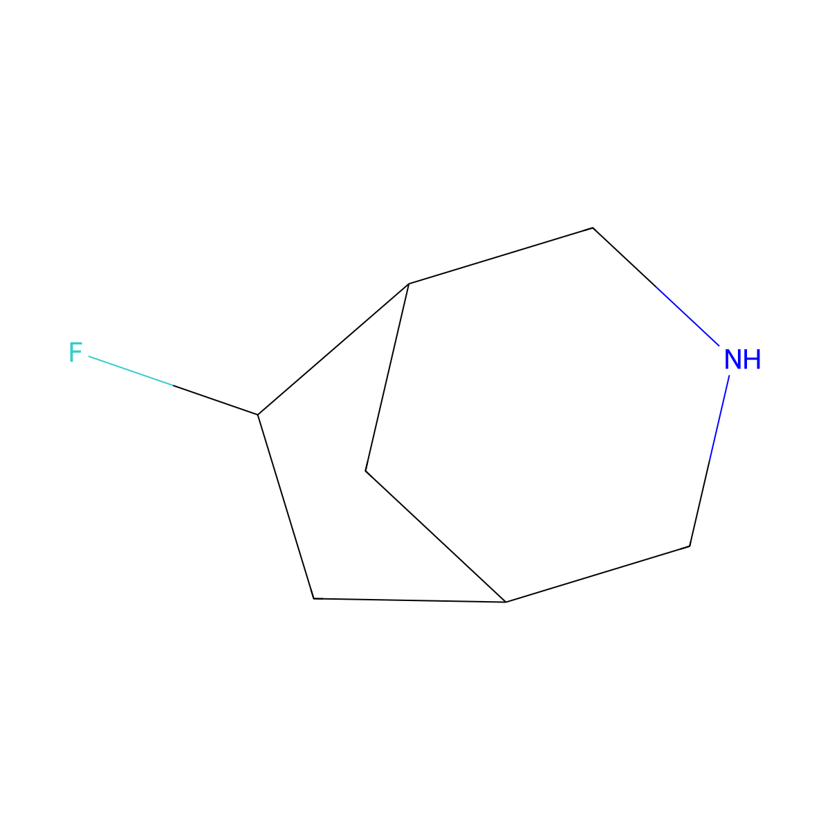 6-Fluoro-3-azabicyclo[3.2.1]octane molecular structure, CAS 2408970-42-1