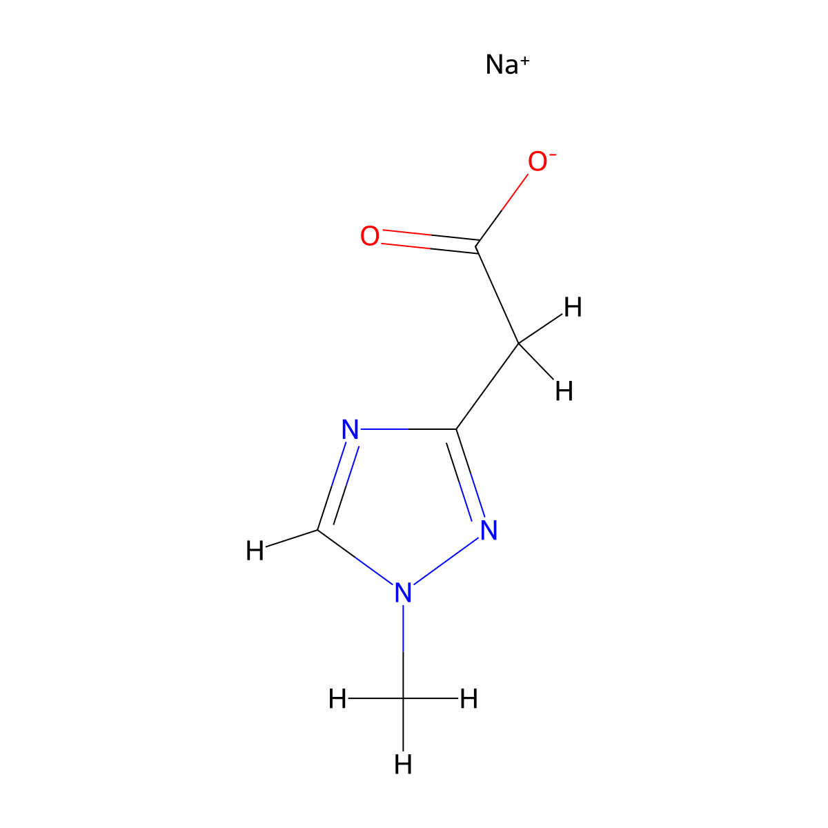 sodium 2-(1-methyl-1H-1,2,4-triazol-3-yl)acetate molecular structure, CAS 2408970-44-3
