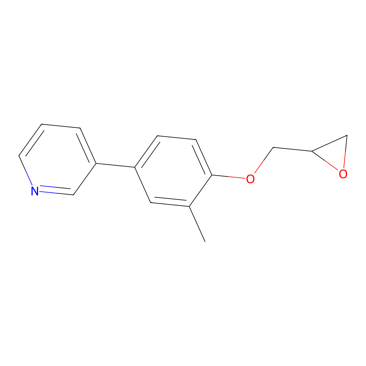 3-[3-Methyl-4-(oxiran-2-ylmethoxy)phenyl]pyridine molecular structure, CAS 2408970-45-4