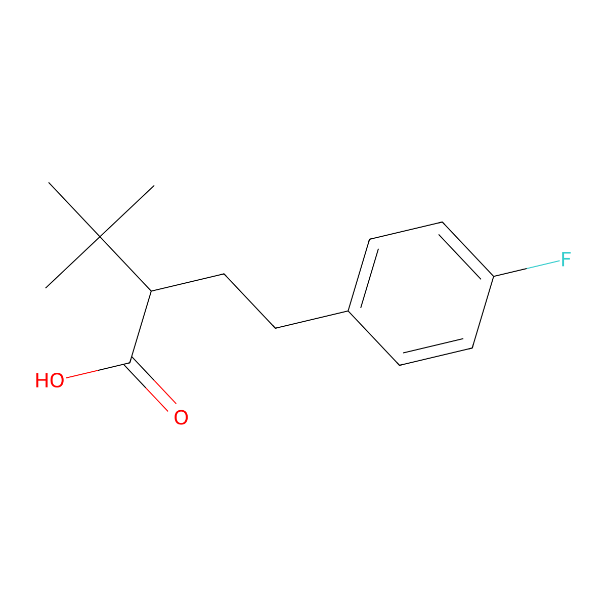 2-(2-(4-Fluorophenyl)ethyl)-3,3-dimethylbutanoic acid molecular structure, CAS 2408970-46-5