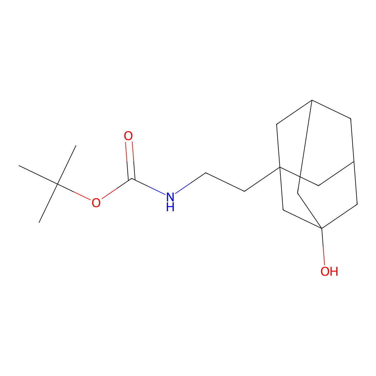 tert-butyl N-[2-(3-hydroxyadamantan-1-yl)ethyl]carbamate molecular structure, CAS 2408970-79-4