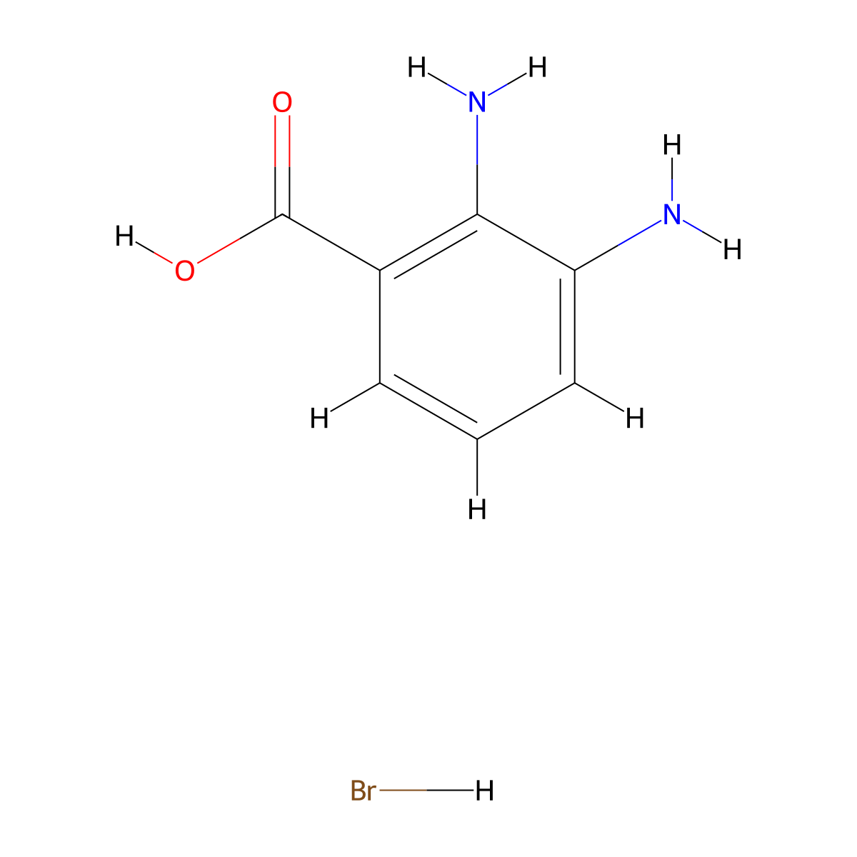 2,3-Diaminobenzoic acid hydrobromide molecular structure, CAS 2408970-86-3