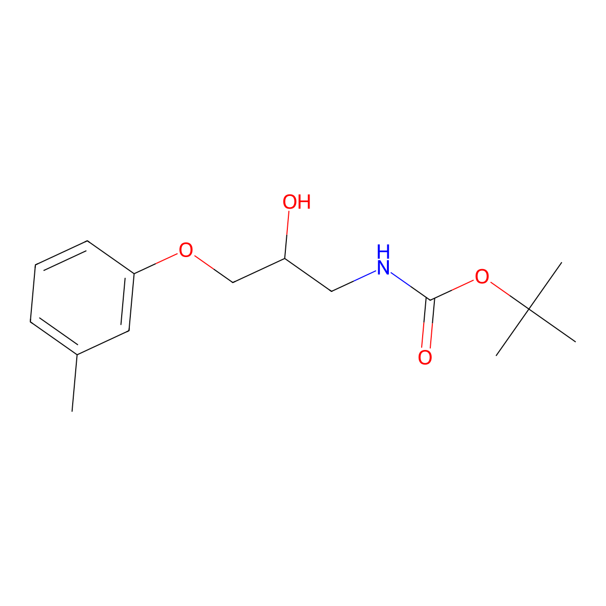 tert-butyl N-[2-hydroxy-3-(3-methylphenoxy)propyl]carbamate molecular structure, CAS 2408970-88-5