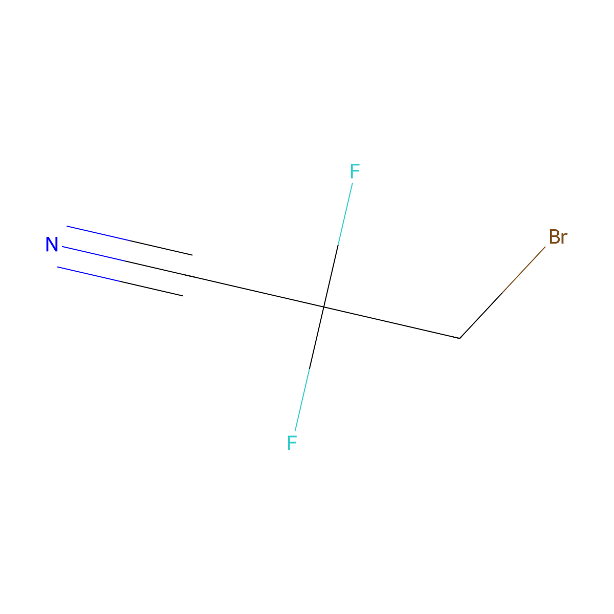 3-Bromo-2,2-difluoropropanenitrile molecular structure, CAS 2408970-91-0