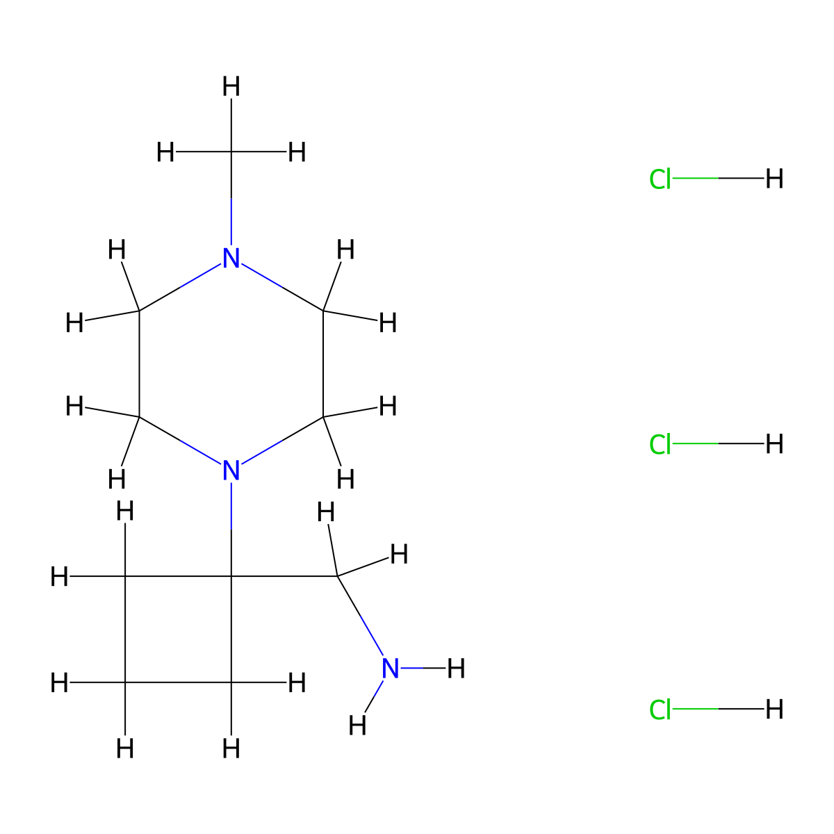 [1-(4-Methylpiperazin-1-yl)cyclobutyl]methanamine;trihydrochloride molecular structure, CAS 2408970-92-1