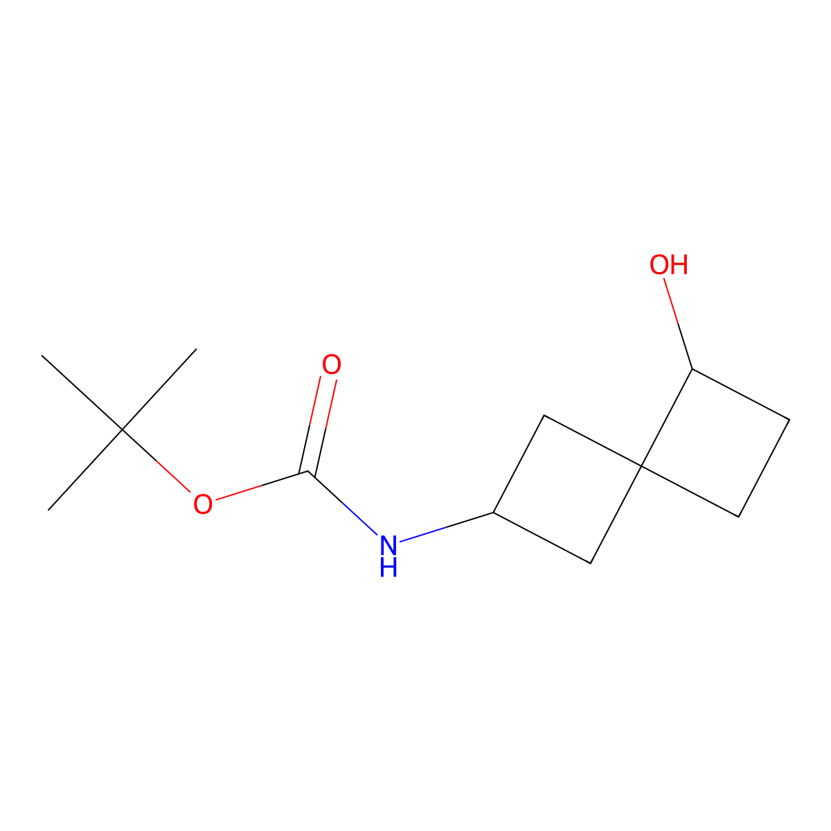 tert-butyl N-{5-hydroxyspiro[3.3]heptan-2-yl}carbamate molecular structure, CAS 2408971-10-6