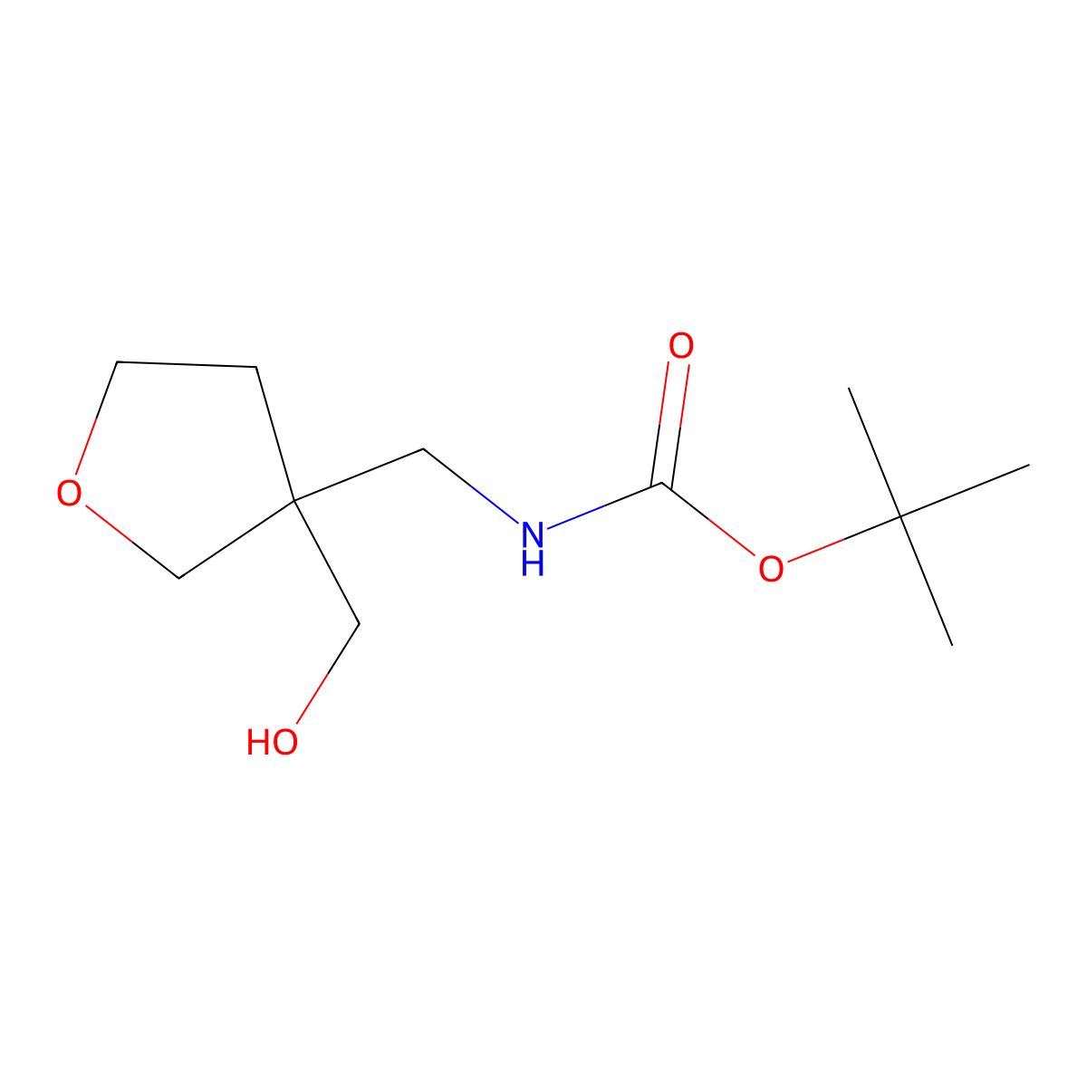 tert-butyl N-{[3-(hydroxymethyl)oxolan-3-yl]methyl}carbamate molecular structure, CAS 2408971-17-3