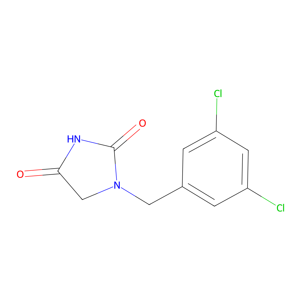 1-[(3,5-Dichlorophenyl)methyl]imidazolidine-2,4-dione molecular structure, CAS 2408971-25-3