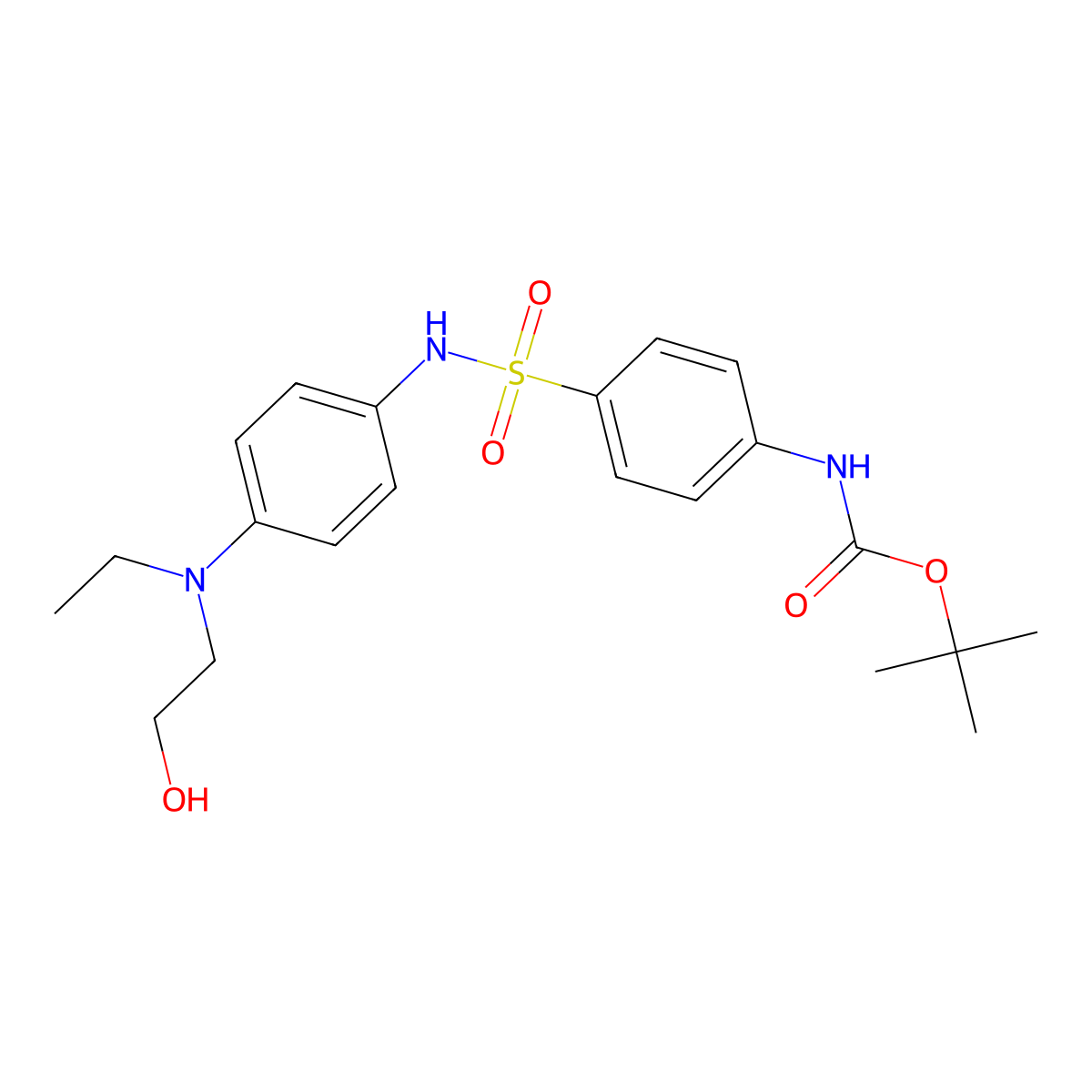 tert-butyl N-[4-({4-[ethyl(2-hydroxyethyl)amino]phenyl}sulfamoyl)phenyl]carbamate molecular structure, CAS 2408971-33-3