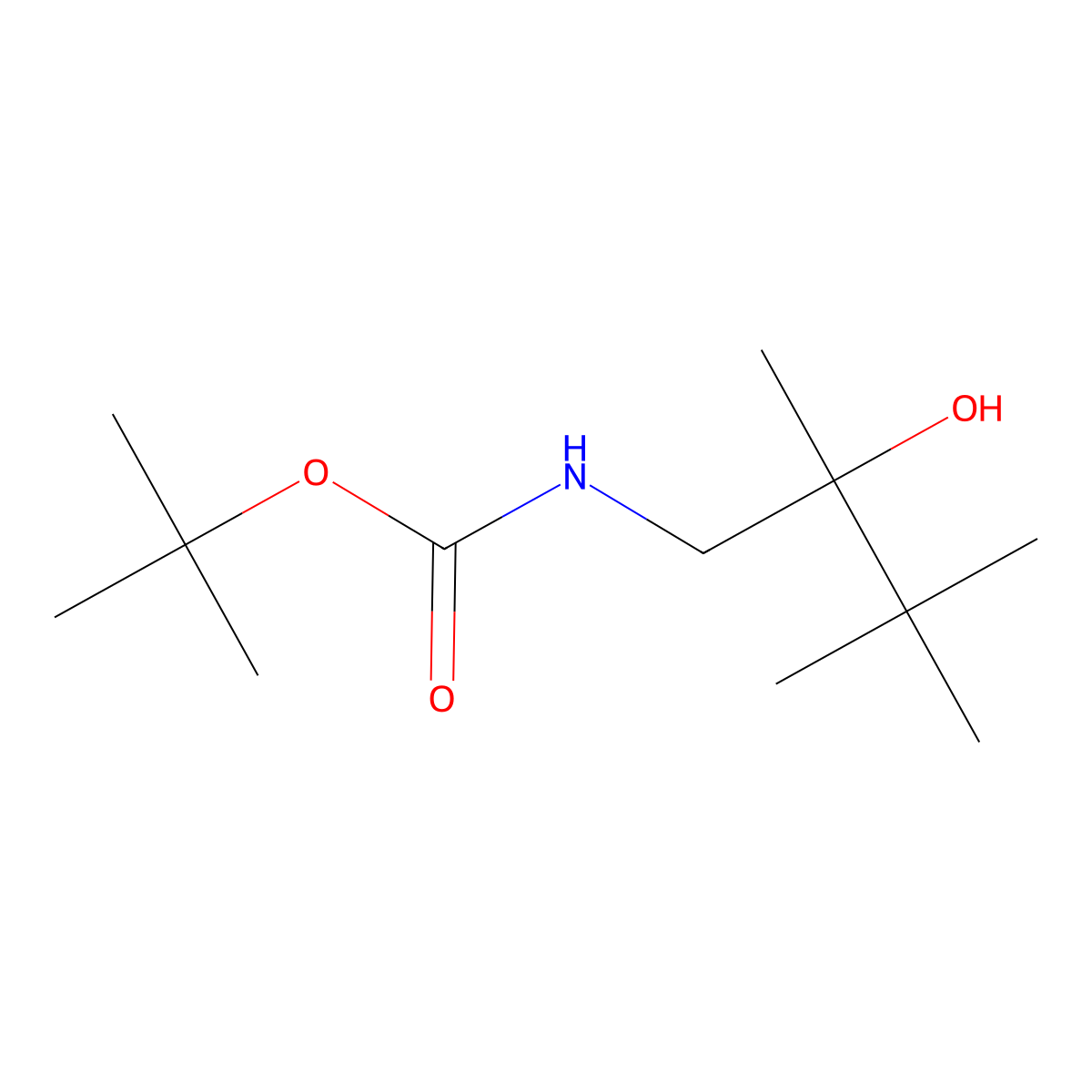 tert-butyl N-(2-hydroxy-2,3,3-trimethylbutyl)carbamate molecular structure, CAS 2408971-37-7