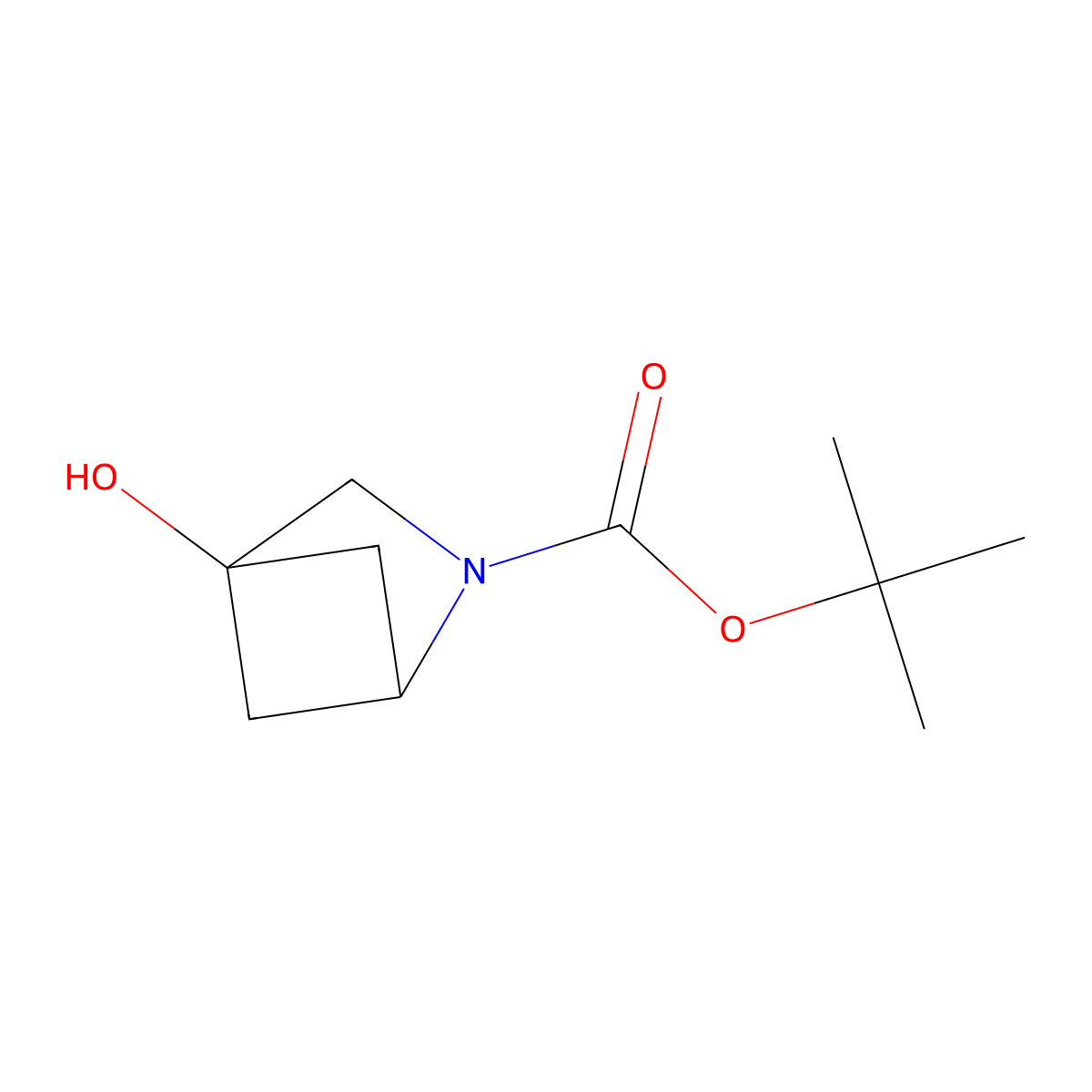 Tert-butyl 4-hydroxy-2-azabicyclo[2.1.1]hexane-2-carboxylate molecular structure, CAS 2408971-50-4