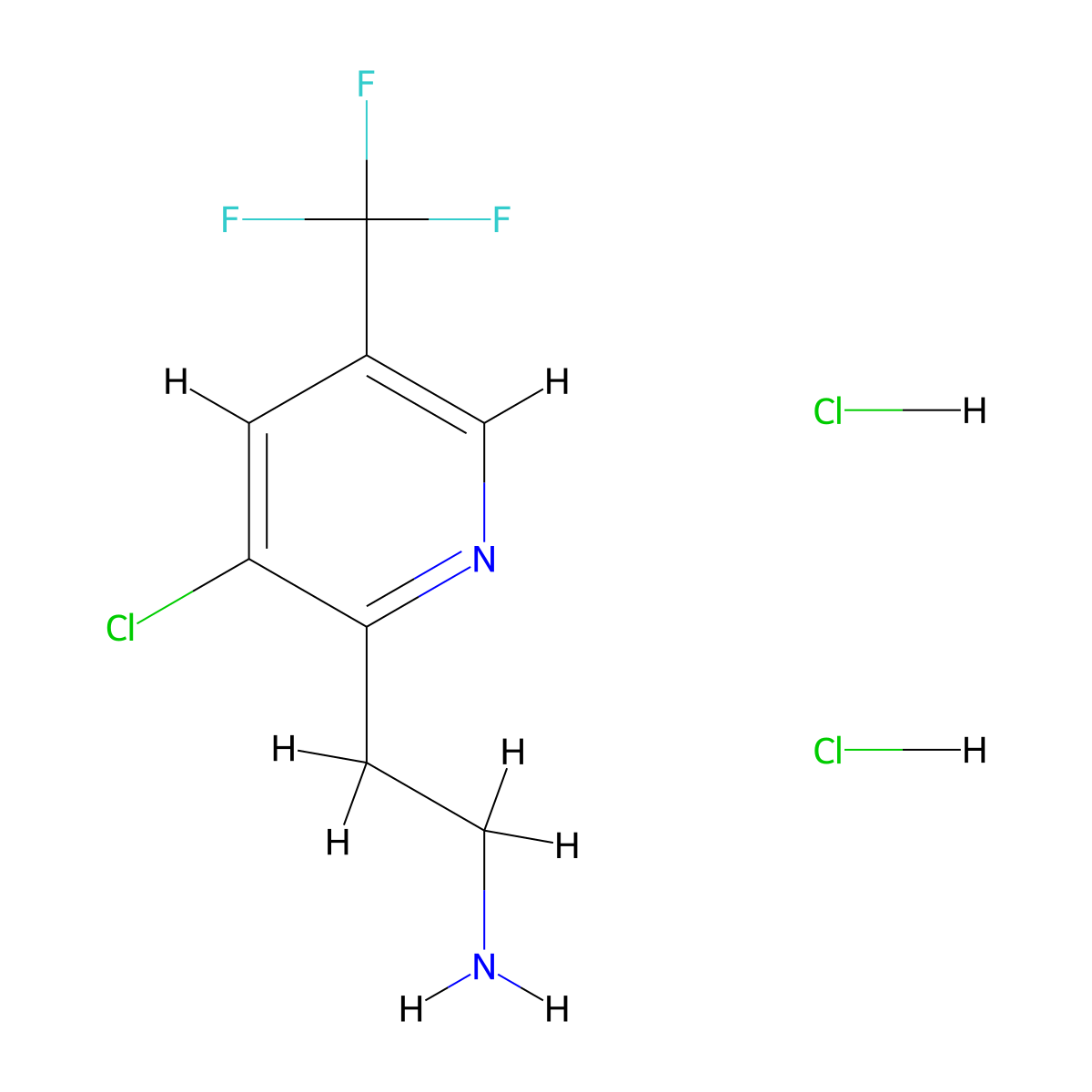 2-[3-Chloro-5-(trifluoromethyl)pyridin-2-yl]ethan-1-aminedihydrochloride molecular structure, CAS 2408971-83-3