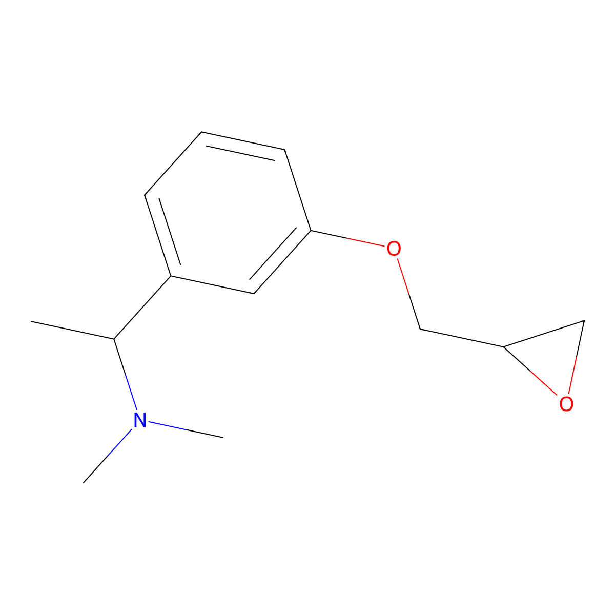 Dimethyl(1-{3-[(oxiran-2-yl)methoxy]phenyl}ethyl)amine molecular structure, CAS 2408971-85-5