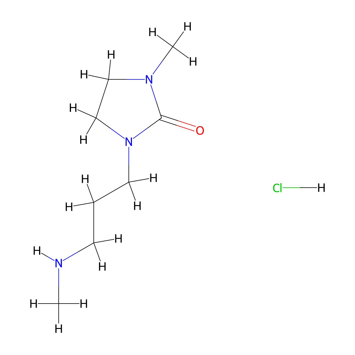 1-Methyl-3-(3-(methylamino)propyl)imidazolidin-2-one hydrochloride molecular structure, CAS 2408971-86-6