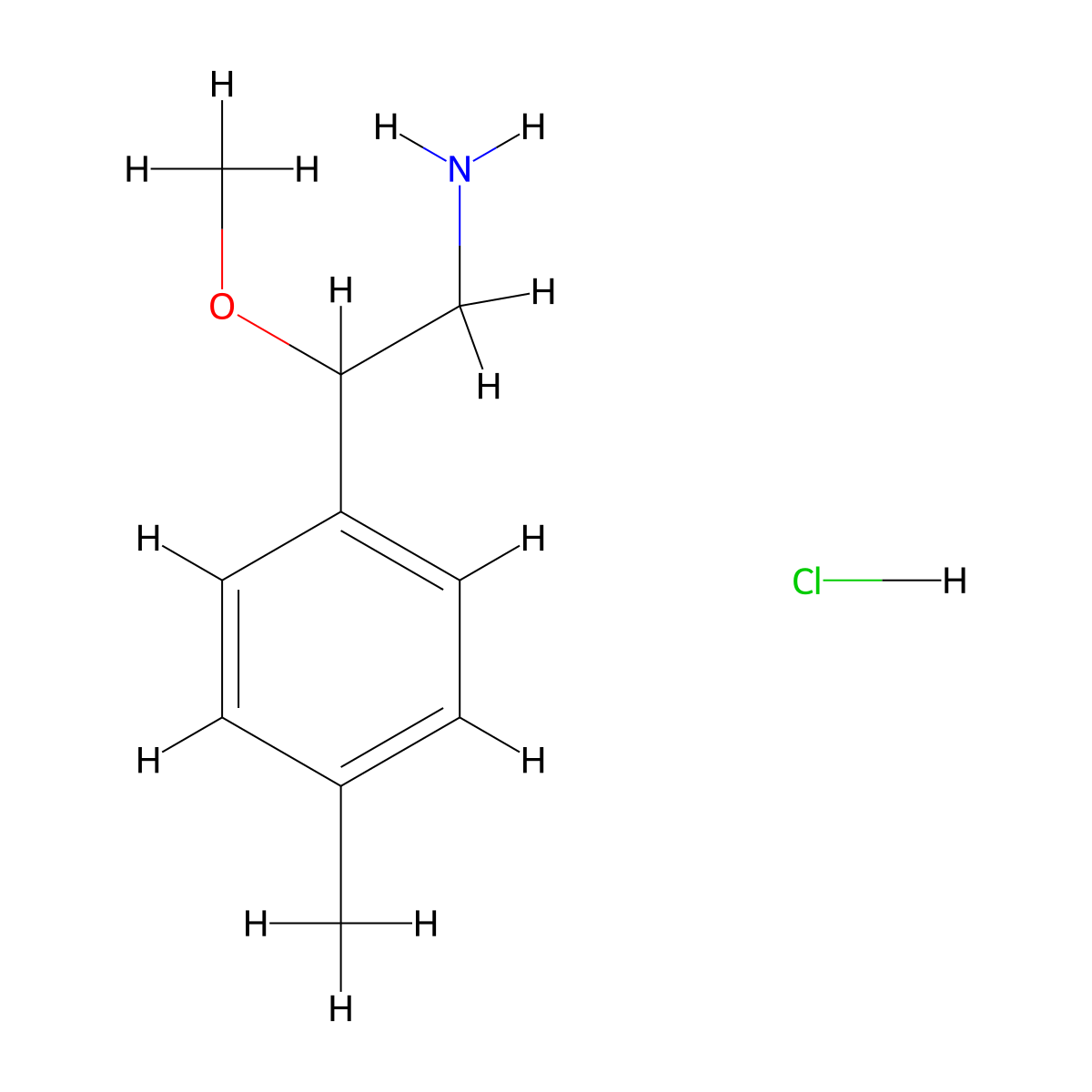 2-Methoxy-2-(4-methylphenyl)ethan-1-amine hydrochloride molecular structure, CAS 2408971-91-3