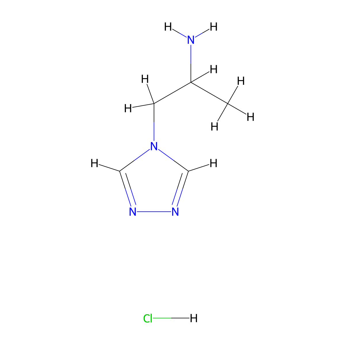 1-(4H-1,2,4-triazol-4-yl)propan-2-amine hydrochloride molecular structure, CAS 2408972-00-7