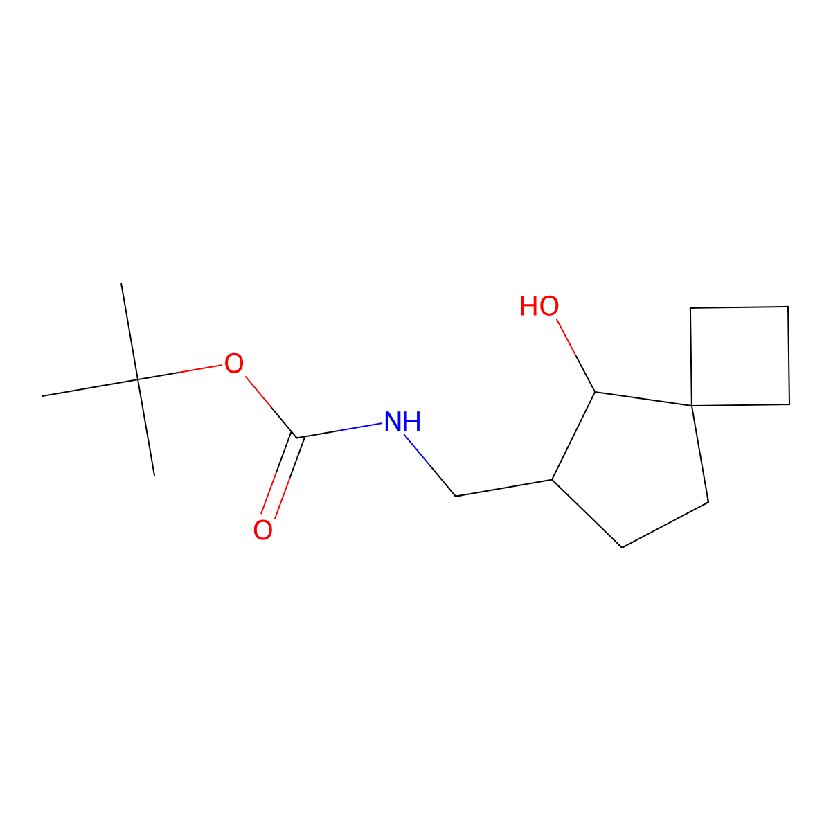 tert-butyl N-({5-hydroxyspiro[3.4]octan-6-yl}methyl)carbamate molecular structure, CAS 2408972-02-9