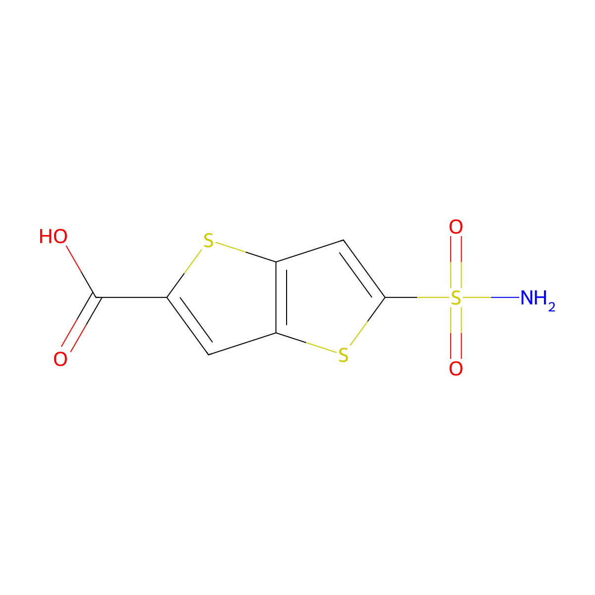 5-Sulfamoylthieno[3,2-b]thiophene-2-carboxylic acid molecular structure, CAS 2408972-09-6
