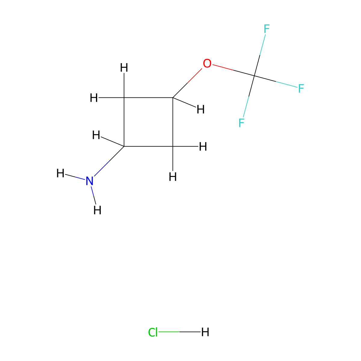 (1r,3r)-3-(Trifluoromethoxy)cyclobutan-1-amine hydrochloride molecular structure, CAS 2408972-17-6